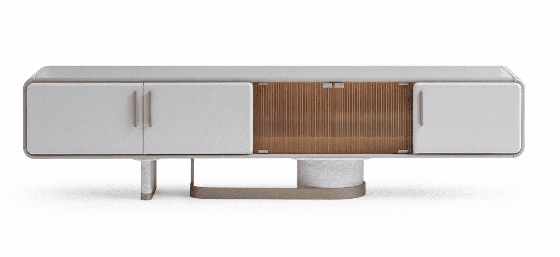 JVmoebel Lowboard Weißer niedriger TV-Schrank TV-Kommode moderner Stil niedrige Kommode, Made in Europa