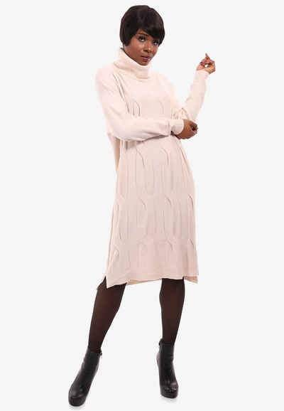 YC Fashion & Style Strickkleid Strickkleid mit Rollkragen Oversized in Unifarbe