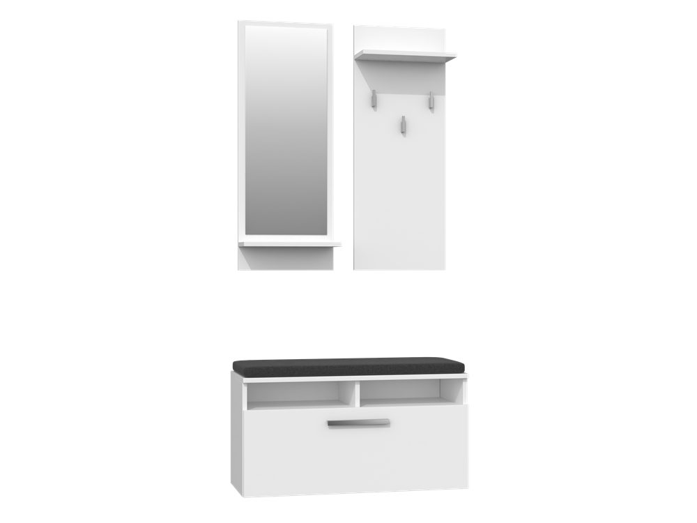 TOPESHOP Garderoben-Set Kompaktgarderobe Praktisches Garderoben-Set für Flur