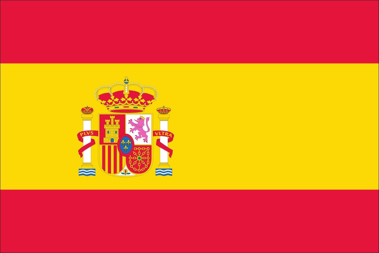 flaggenmeer Flagge Spanien mit Wappen 80 g/m²