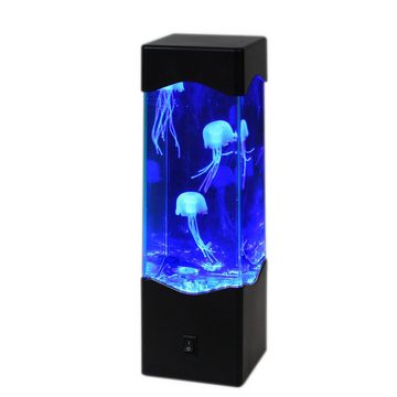 SATISFIRE LED Dekolicht Jellyfish Lampe Aquarium 3 schwimmende Quallen Dekoleuchte USB blau, LED Classic, blau