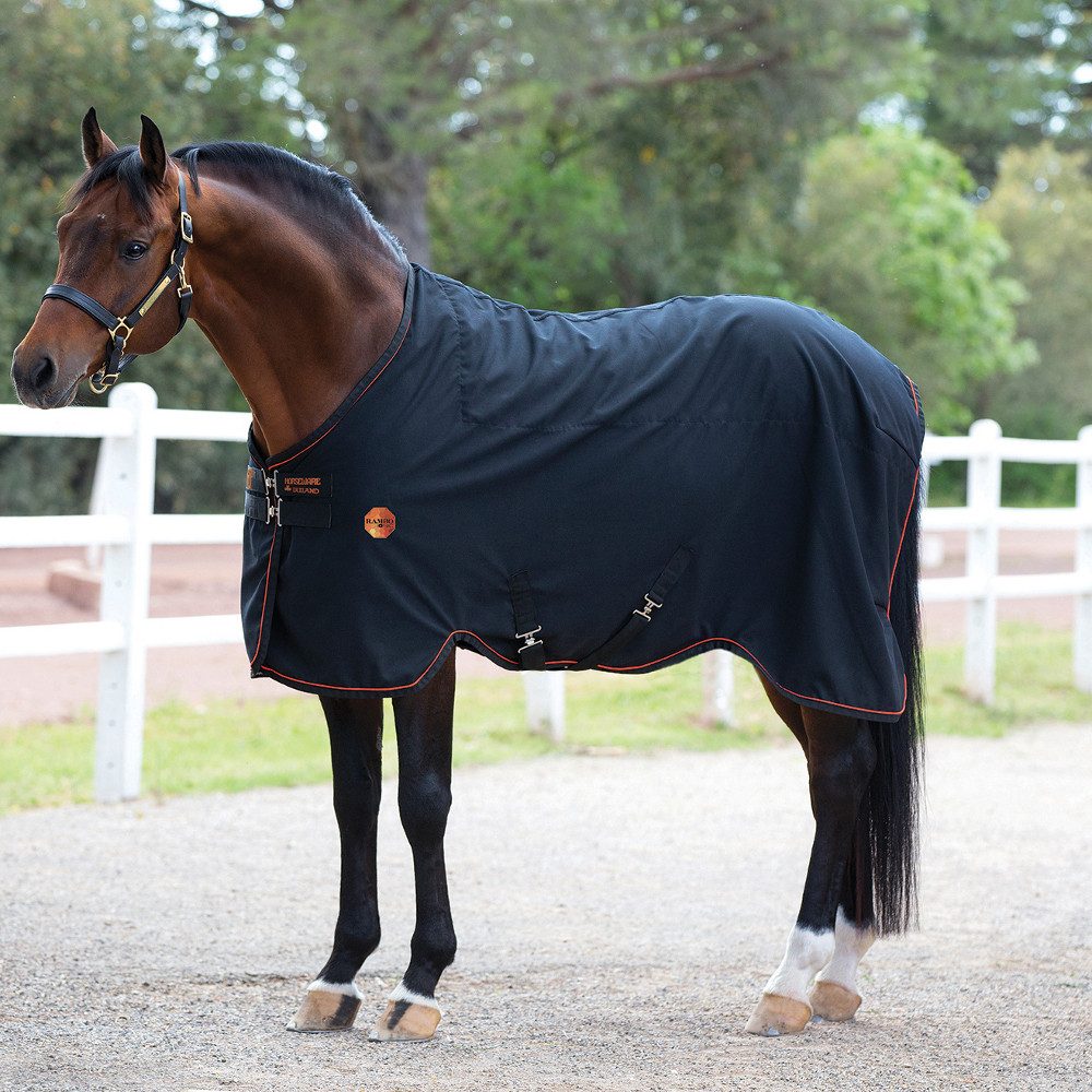 Pferde-Stalldecke Horseware Rambo Ionic Stable Sheet - Stalldecke 0g - schwarz