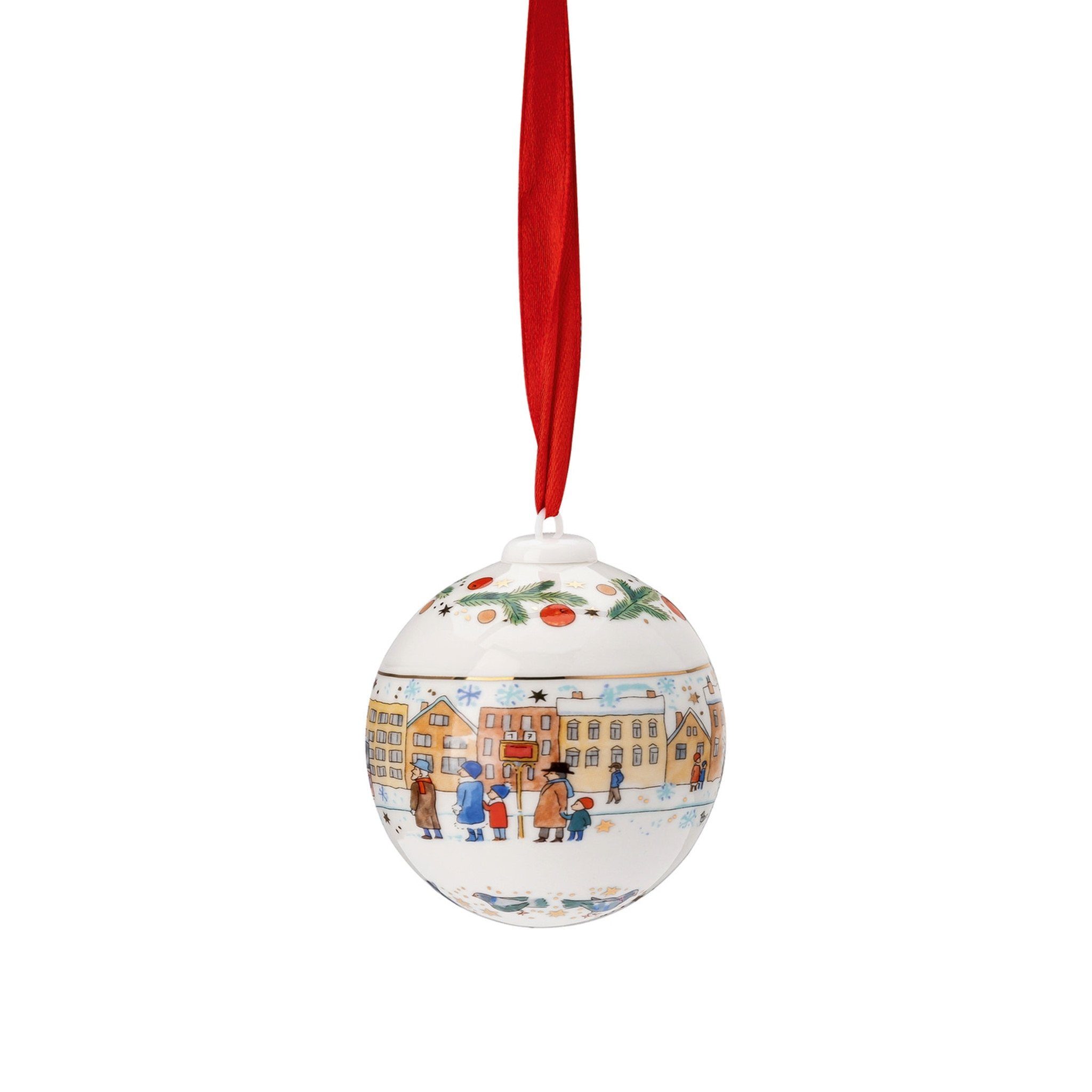 - Hutschenreuther - 2023 2023 Sammelobjekt (Originalverpackung) OVP (1-tlg), 1 Christbaumschmuck mit Weihnachtskugel in OVP Stück Porzellankugel