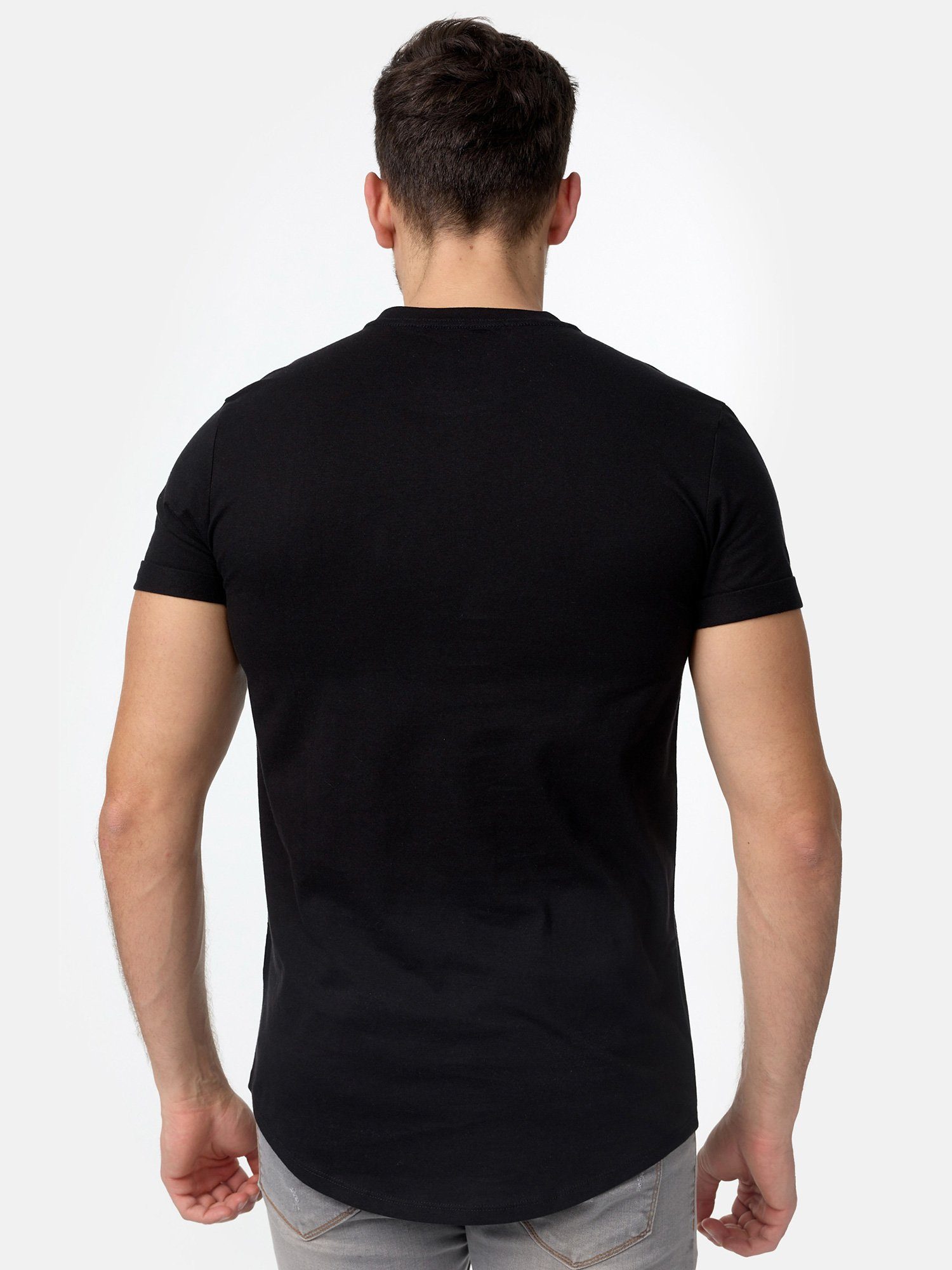 Tazzio T-Shirt E105 Herren Basic Rundhalsshirt