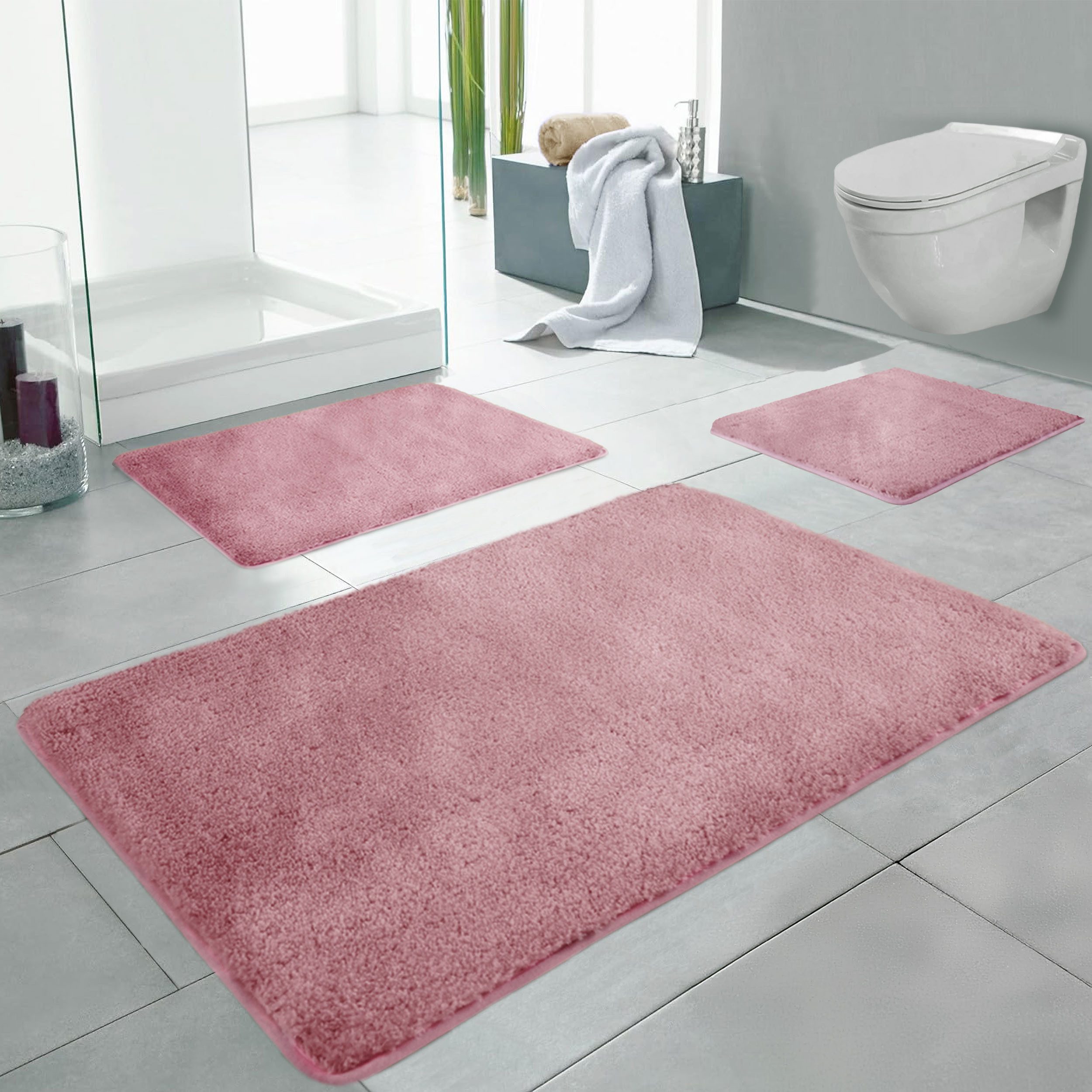 LindenBerg Badematte Badvorleger mit Mikrofaser - Badezimmer Teppich, Höhe günstig online kaufen