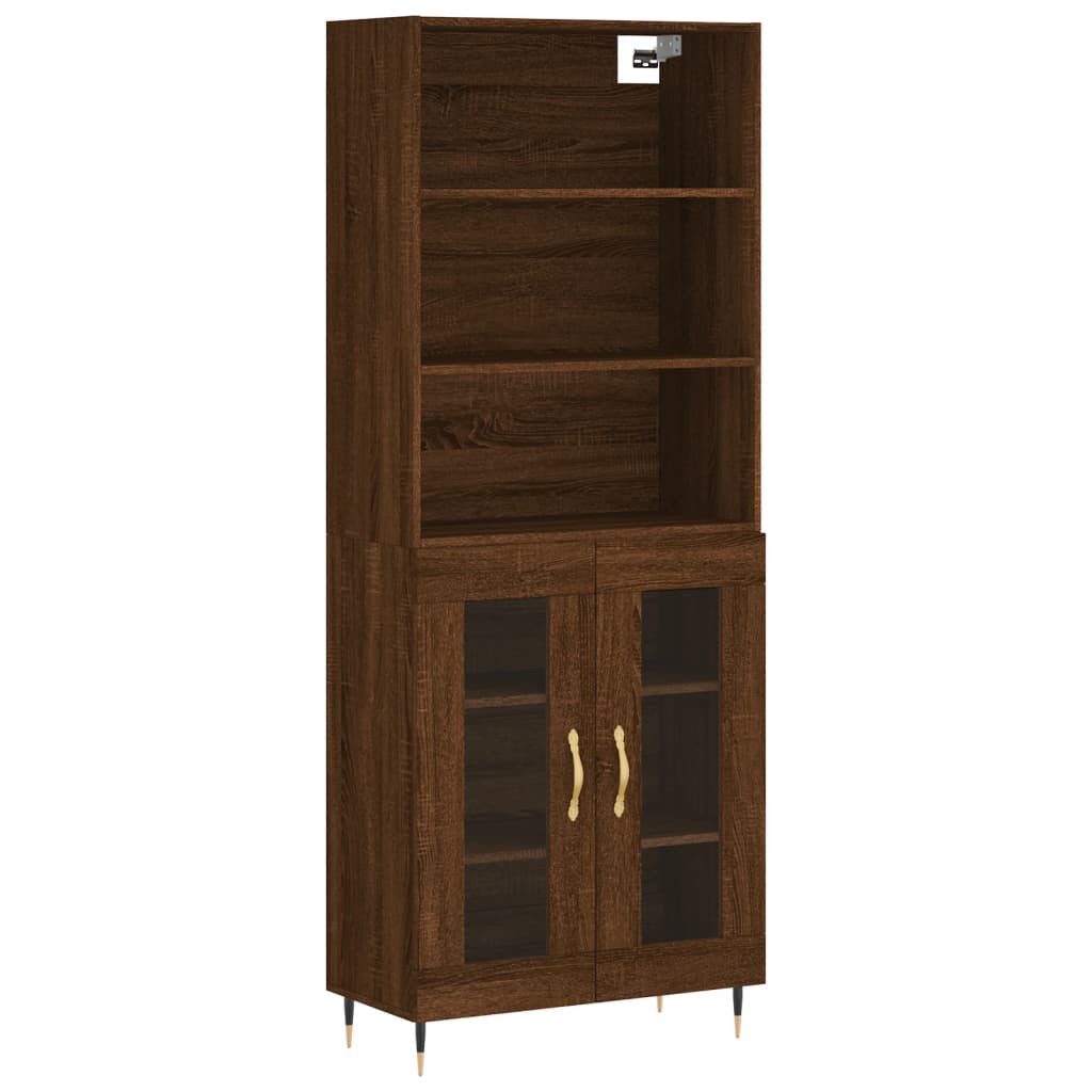 vidaXL Highboard Highboard Braun Eichen-Optik 69,5x34x180 günstig online kaufen