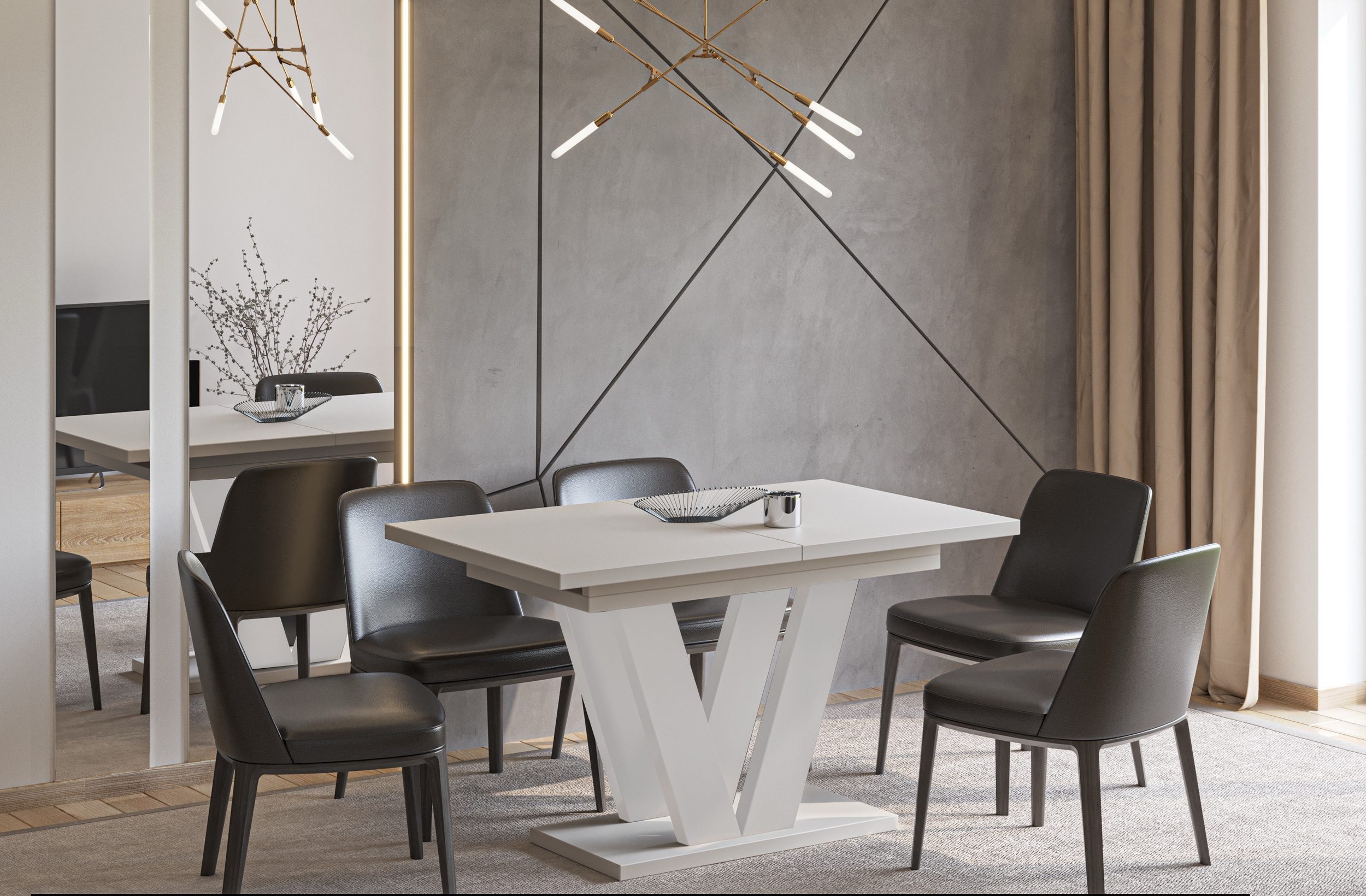 Endo-Moebel Esstisch Lara Esstisch 130–210cm ausziehbar für 8 Personen Tisc günstig online kaufen