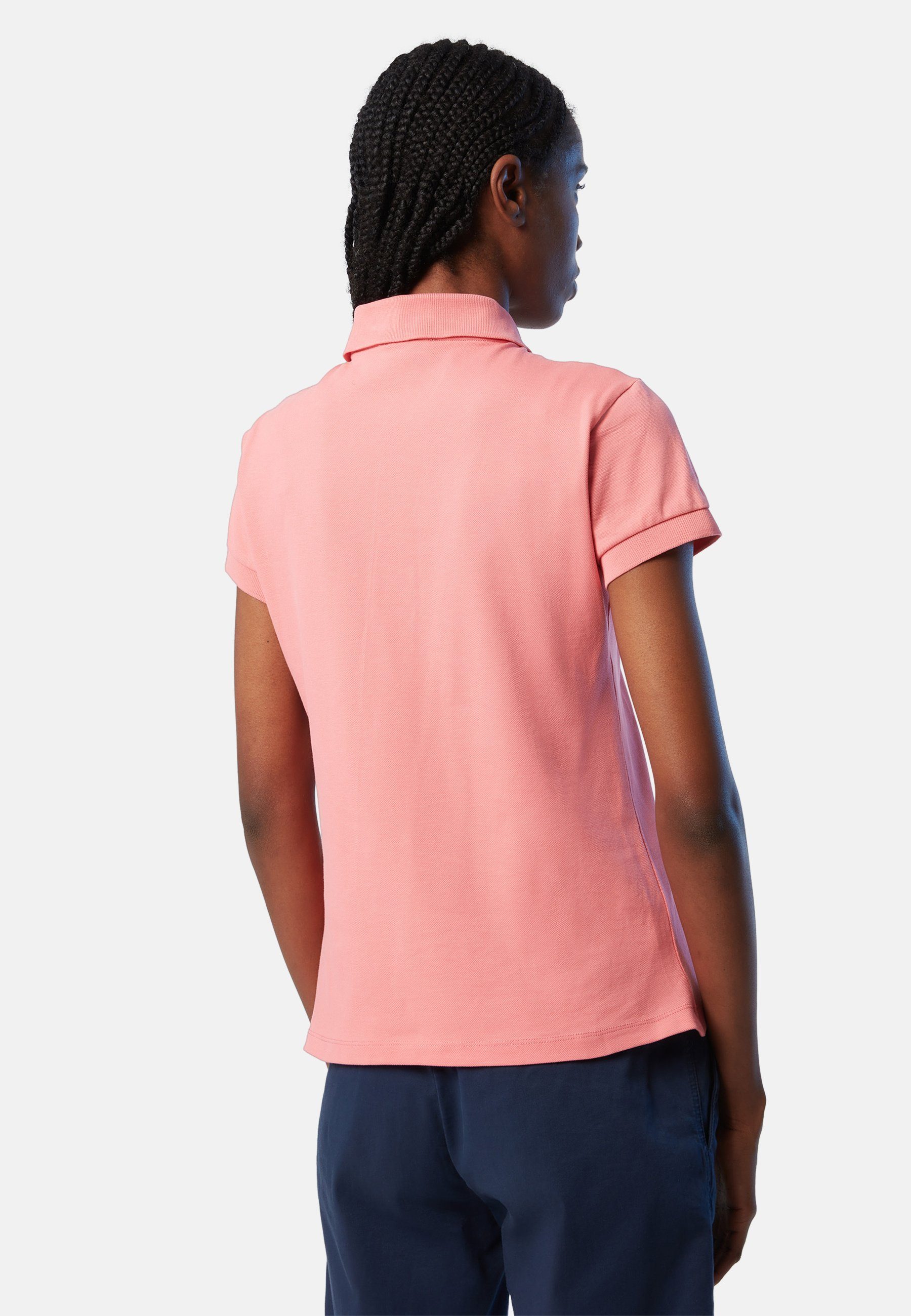 Knopfleiste langer Sails PINK North mit mit Poloshirt klassischem Poloshirt Design