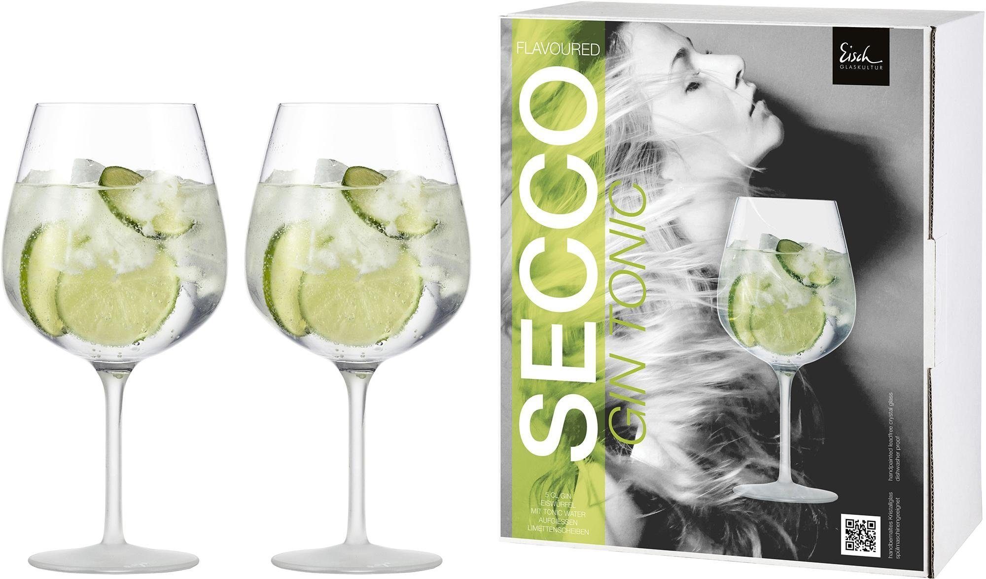 Eisch Weinglas Secco Flavoured, Kristallglas, (Gin Tonic Glas), bleifrei, 735 ml, 2-teilig