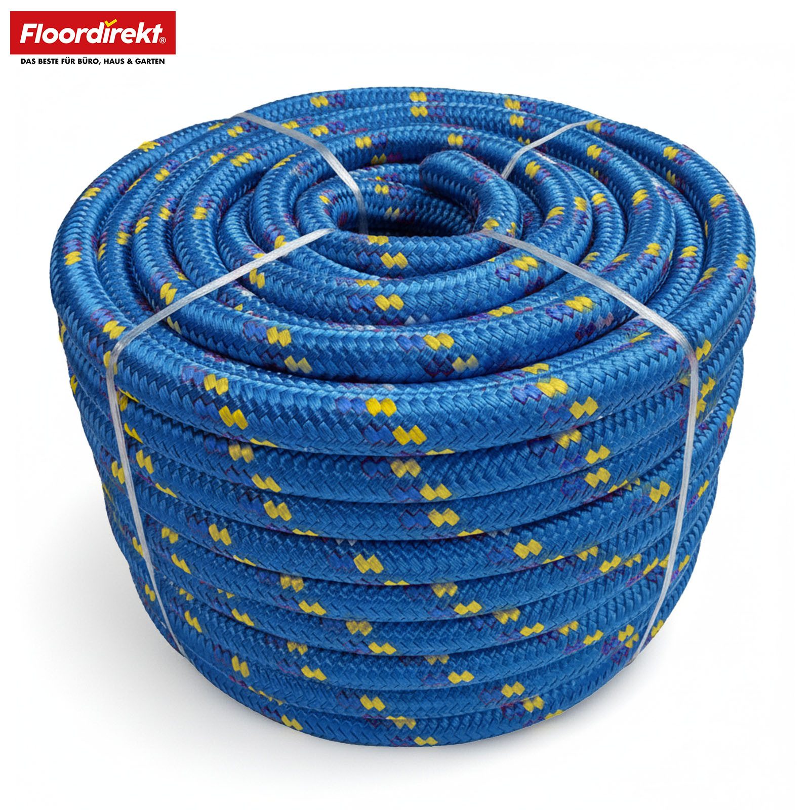 Floordirekt Seil Polypropylen-Seil K2, 3-22 mm, reißfestes UV beständiges Allzweckseil, schwimmfähig für Outdoor, Boot, Camping & Garten in vielen Varianten