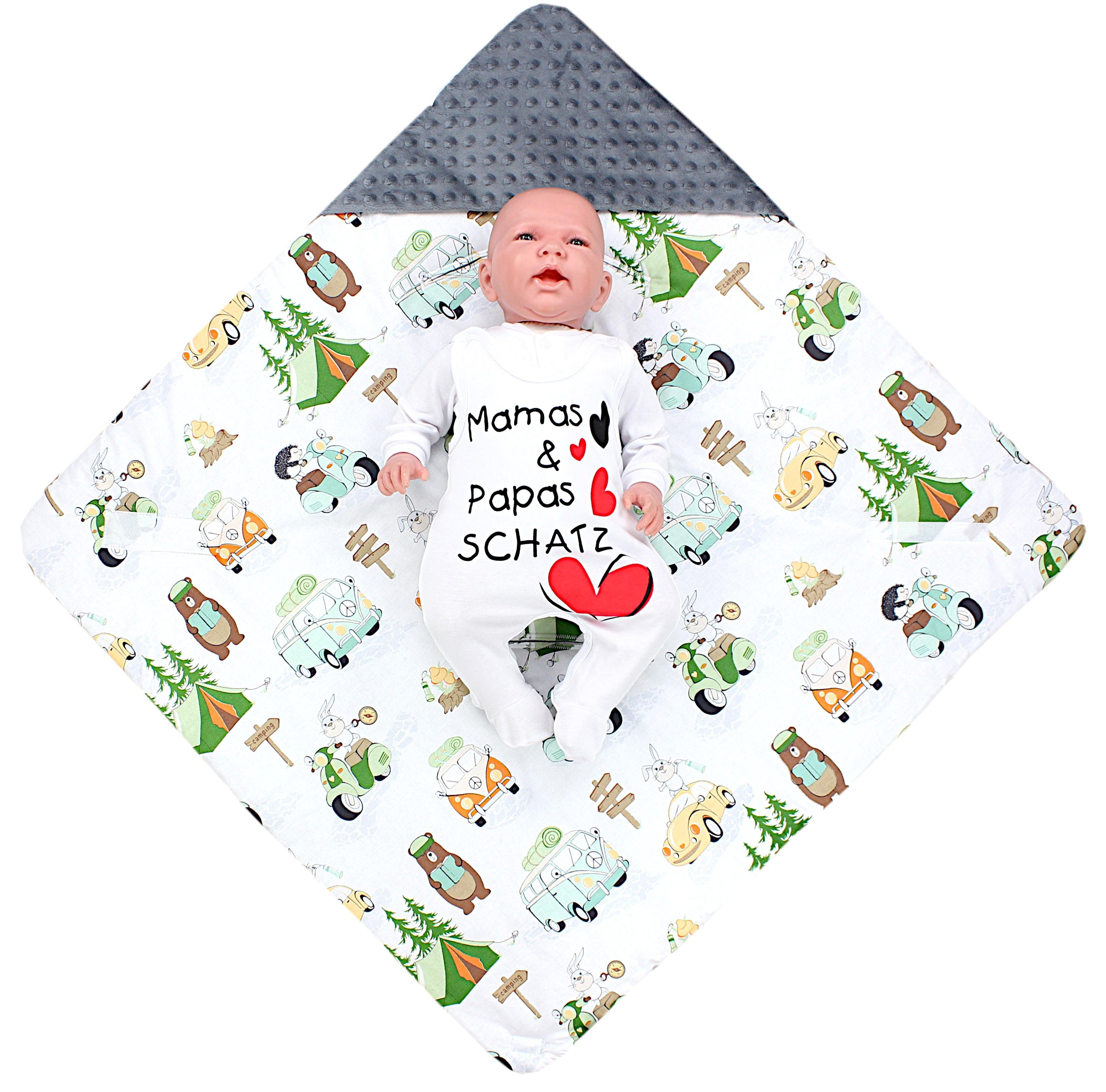 Wattiert TupTam Baby Einschlagdecke für Babyschale 