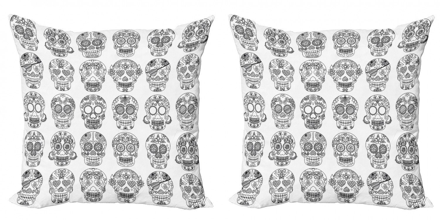 Kissenbezüge Modern Accent Doppelseitiger Digitaldruck, Abakuhaus (2 Stück), Mexikaner Tag des Todes
