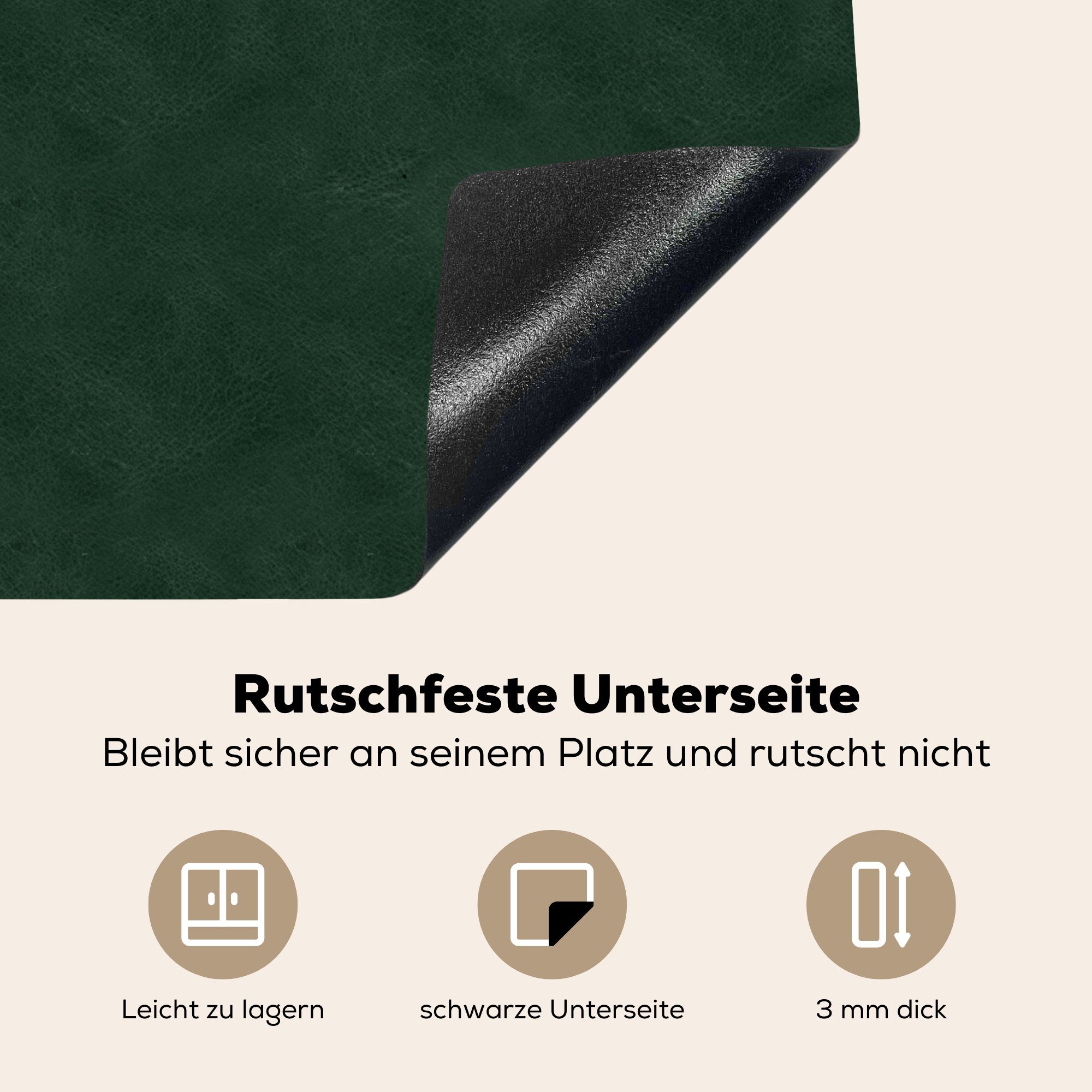 MuchoWow Herdblende-/Abdeckplatte - Dekoration Tierhaut, für Grün - Küchen Induktionsherd, cm, Induktionskochfeld 58x51 Leder tlg), Vinyl, (1