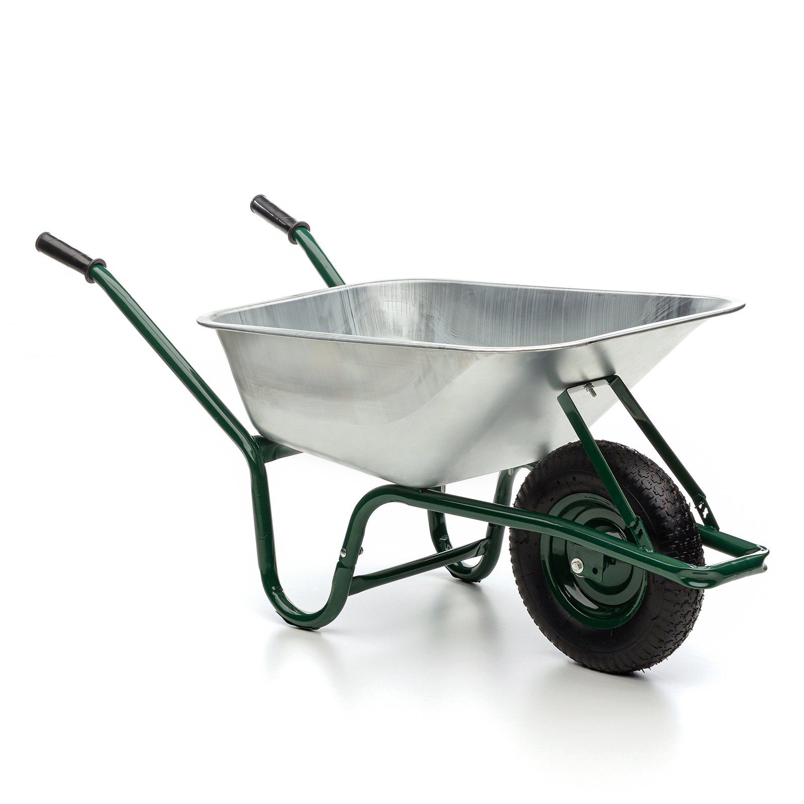 Midori Schubkarre, Gartenkarre 100 L Fassungsvermögen Traglast 210 kg Transportkarre