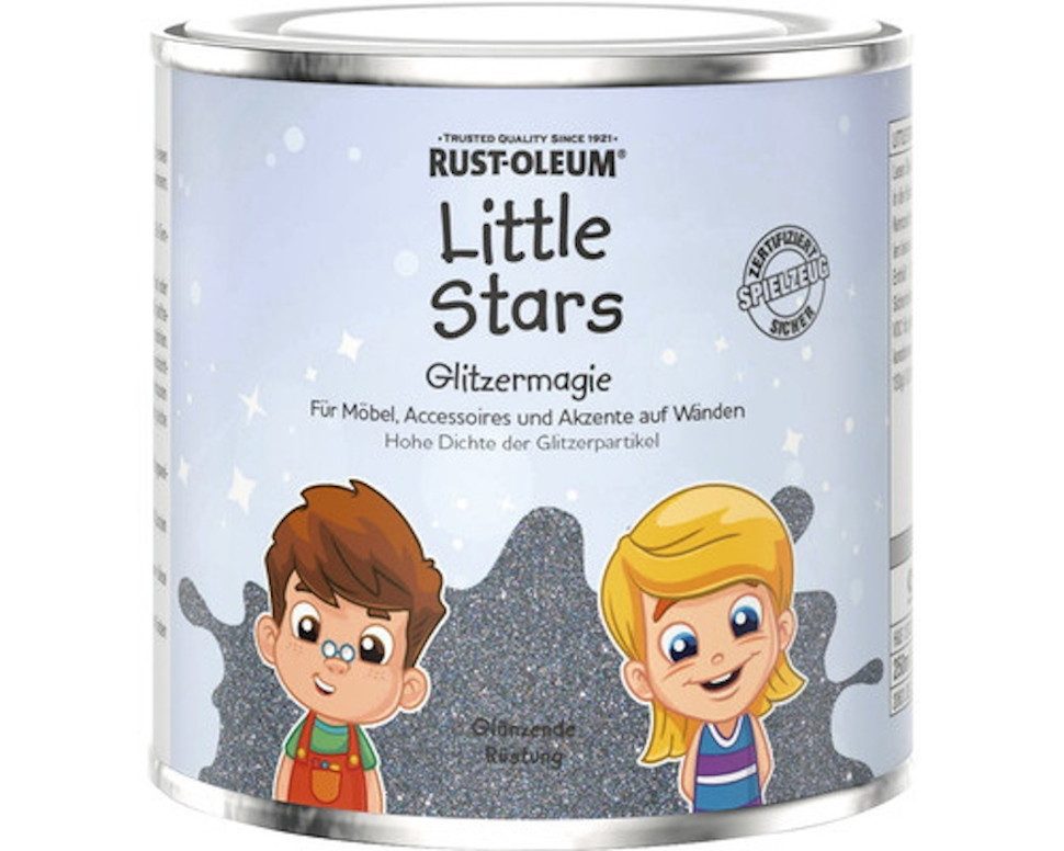 Alpina Holzlack Little Stars Glitzermagie 250 ml Glitzerfarbe Möbel Wände, 250ml, hochdeckend, Glitzer
