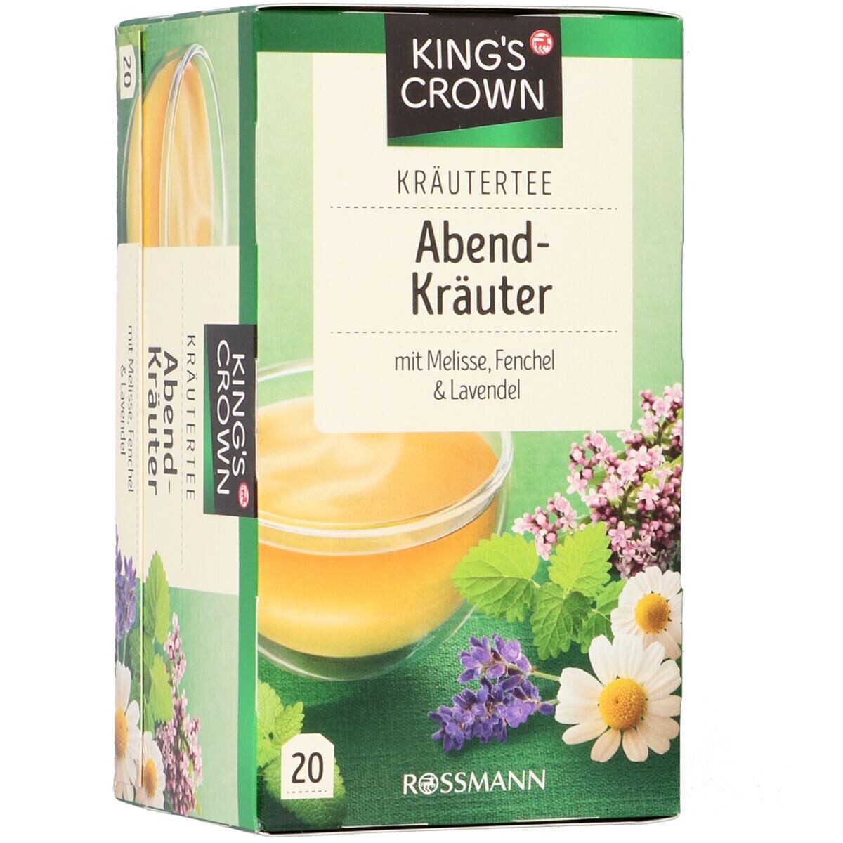 KING'S CROWN Tee Abendkräuter, 20 Teebeutel, Kräutertee