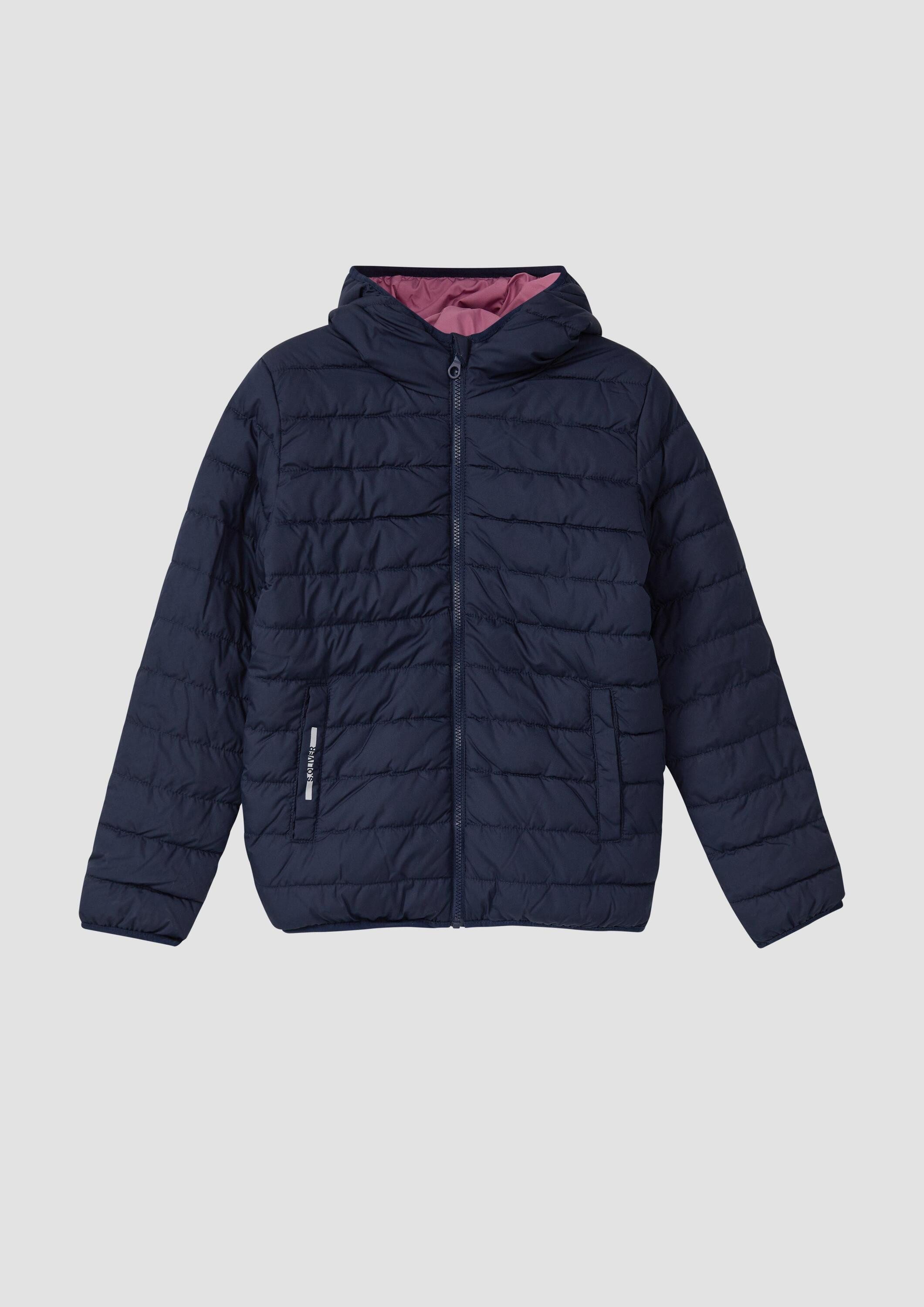 s.Oliver Funktionsjacke Outdoor-Jacke Unisex Steppjacke mit fixierter Kapuze