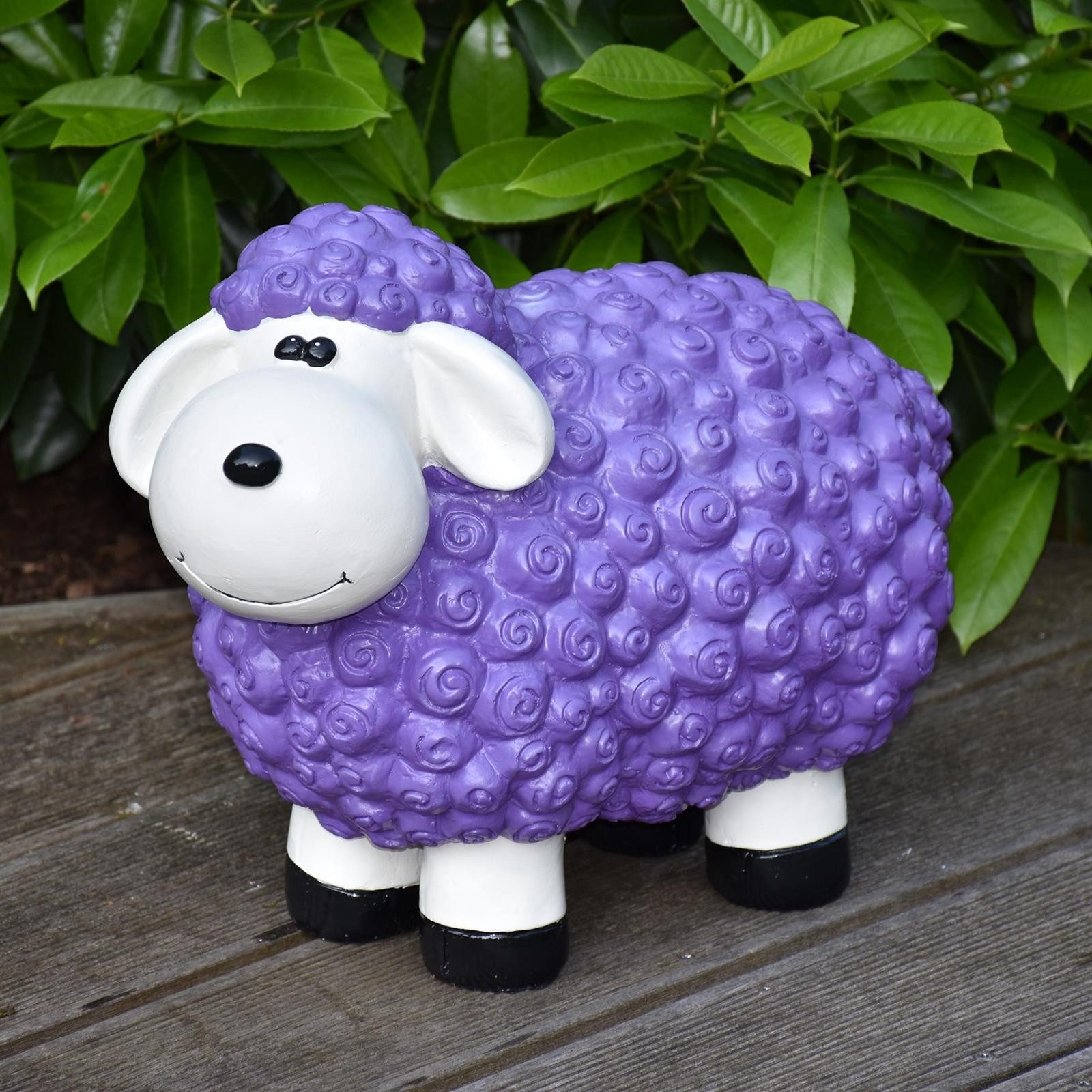 Geschenkestadl Gartenfigur XL Schafe in verschiedenen Farben Gartenfigur günstig online kaufen