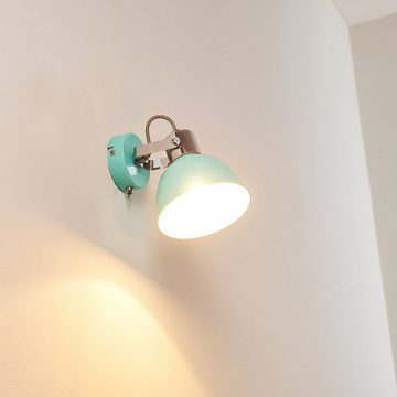 hofstein Wandleuchte »Ardore« verstellbare Wandlampe aus Metall in Mint/Weiß, ohne Leuchtmittel, 1xE14, Wandspot im Retro/Vintage Design, m. An-/Ausschalter am Gehäuse