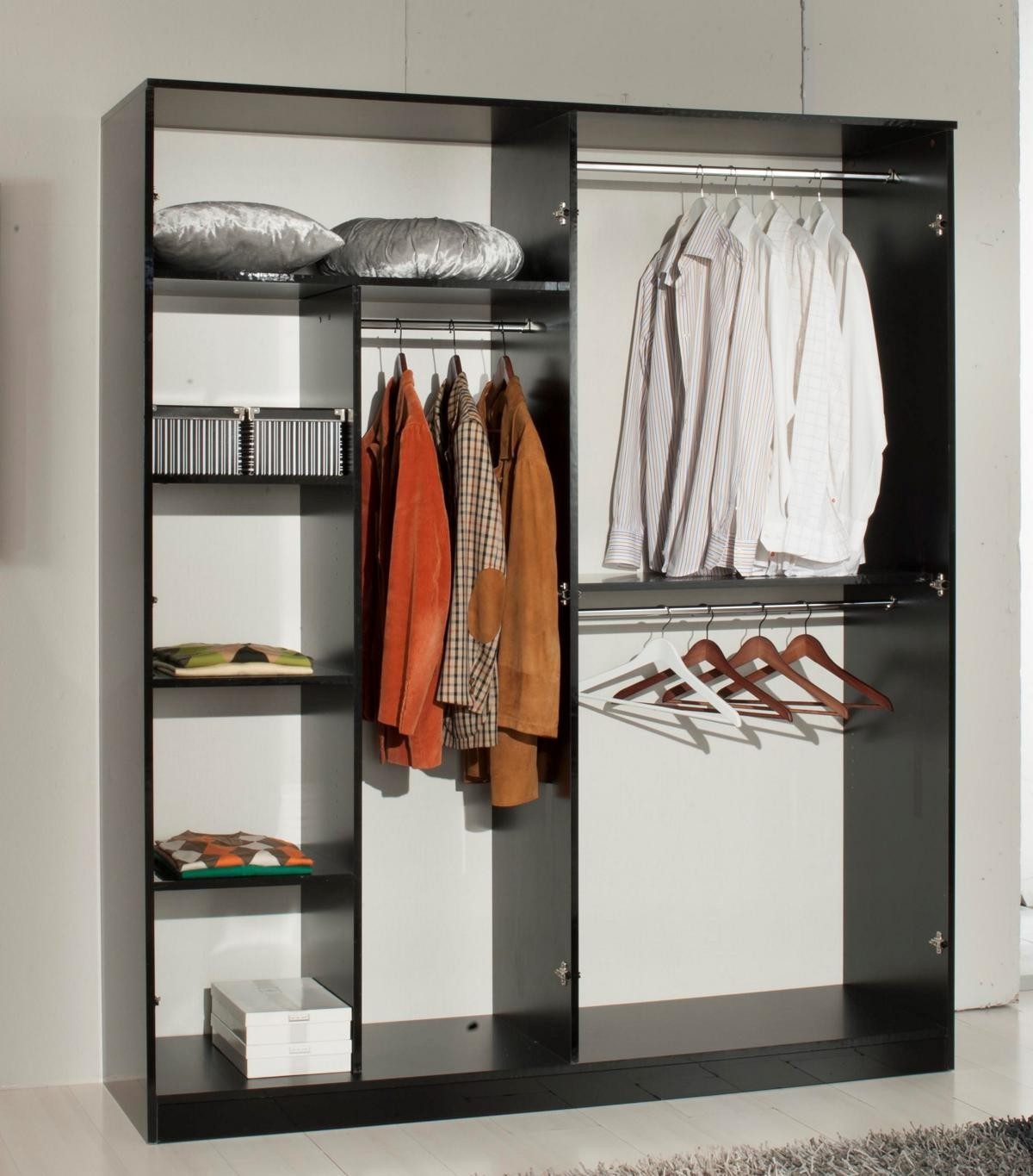 Xlmoebel Kleiderschrank Luxus Hochglanz Designer Möbel aus Holz für stilvolles Wohnen (1-St., 4-türig) Made in Europa