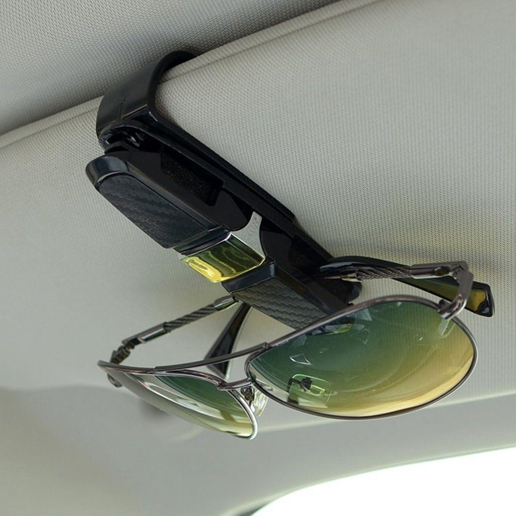 2er-Pack Clip Auto-Visier-Brillenhalter, Sonnenbrillen-Brillen Brillenetui TUABUR mit
