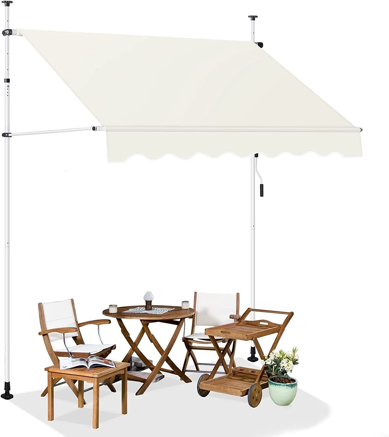 Woltu Klemmmarkise (1-St) höhenverstellbar, UV-beständig wasserdicht günstig online kaufen