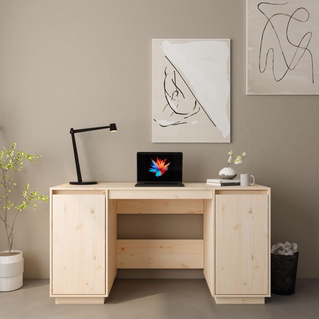 vidaXL Schreibtisch Schreibtisch 140x50x75 cm Massivholz günstig online kaufen