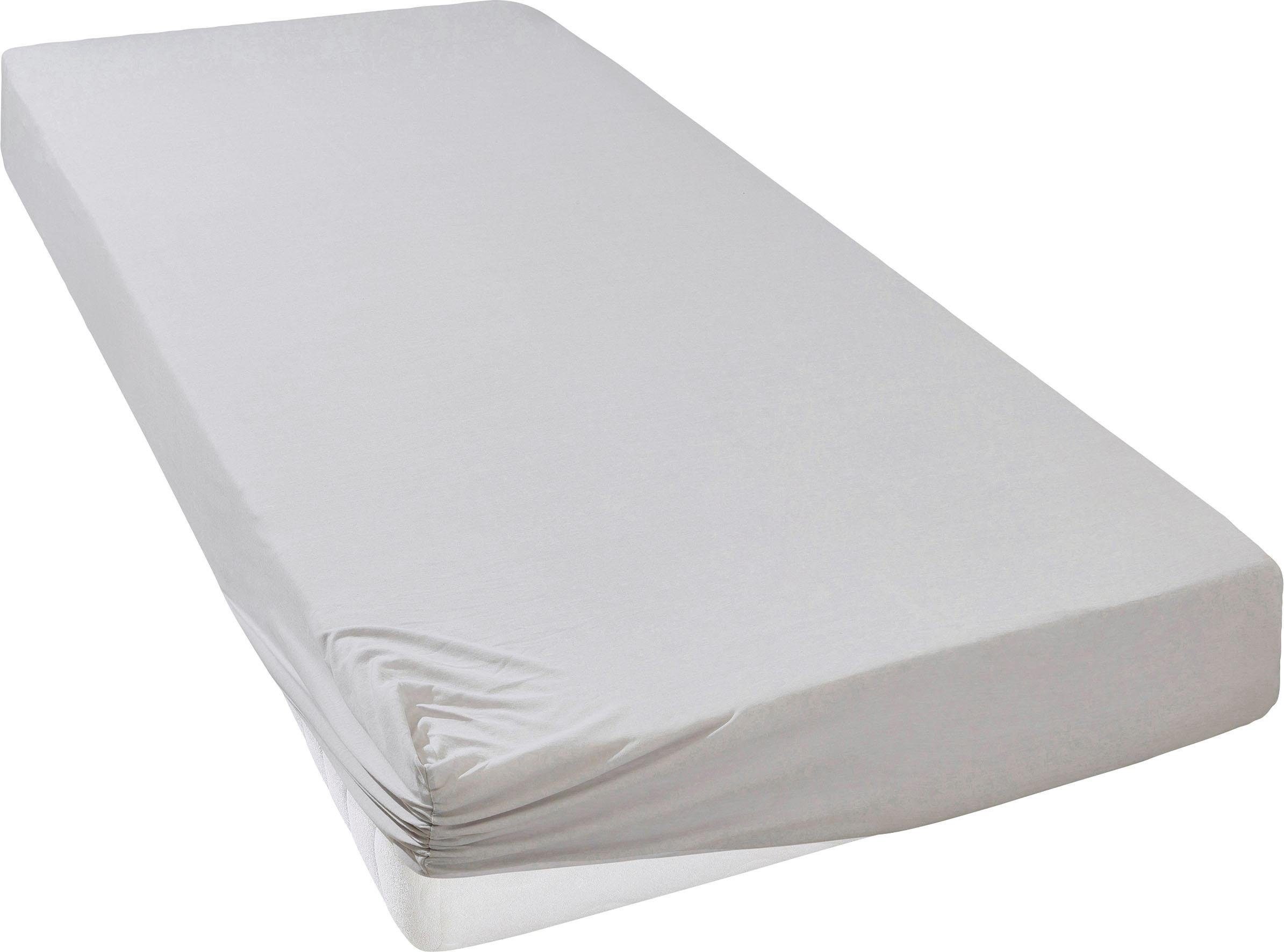 OTTO home Spannbettlaken GRETA Jersey aus 100% Baumwolle, 150 g/m², Jersey, Gummizug: rundum, (1 Stück), Premium Bettlaken für Matratzen bis 23 cm Höhe, perfekter Sitz