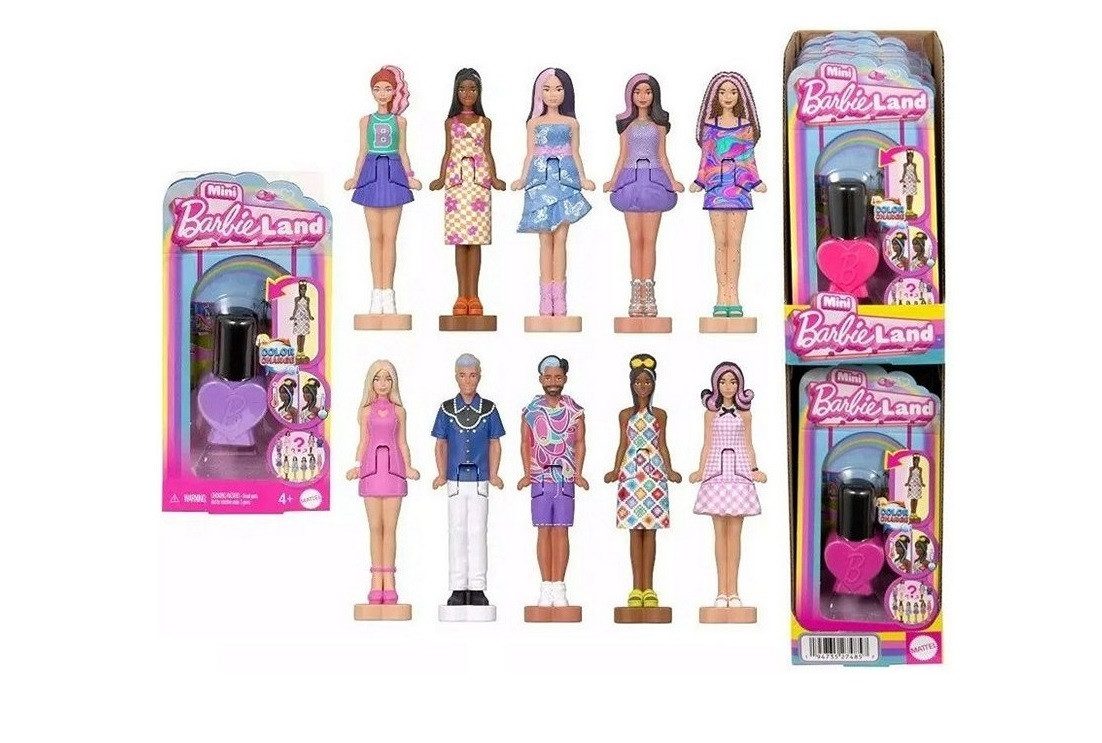 Mattel® Spielfigur Mini BarbieLand Fashionistas Puppe 4 cm + Nagellackflasc günstig online kaufen