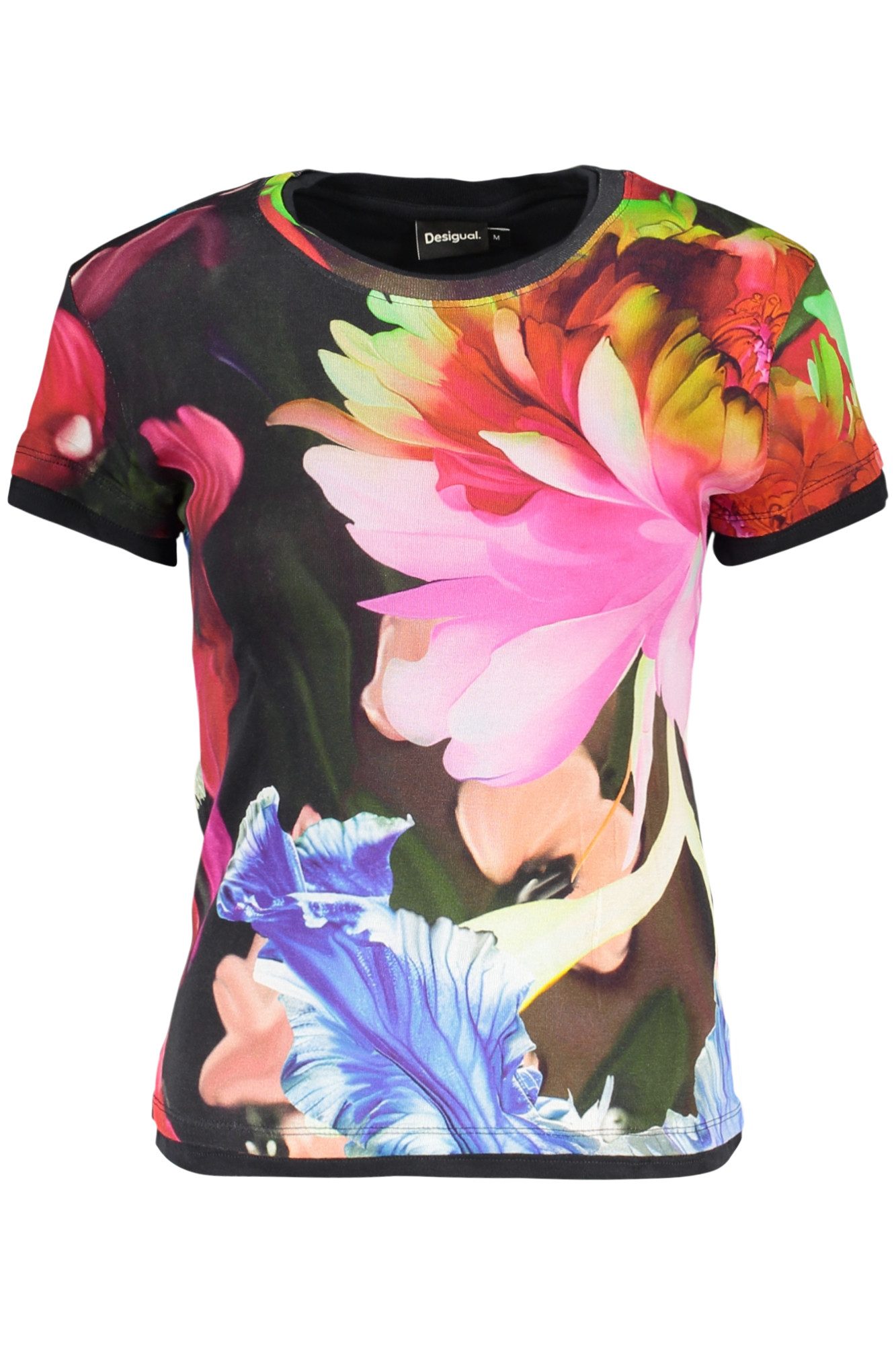 Desigual T-Shirt Stylisches Damen Kurzarm T-Shirt mit Blumendruck in