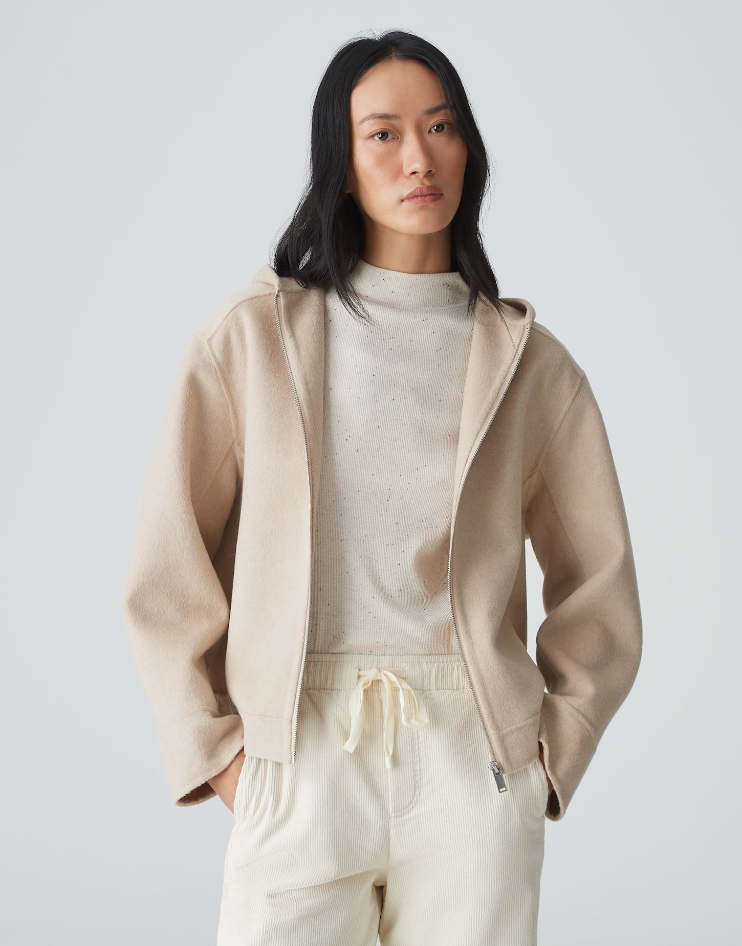Jackenblazer Kurzjacke JETTY Loose aus weichem Woll Mix