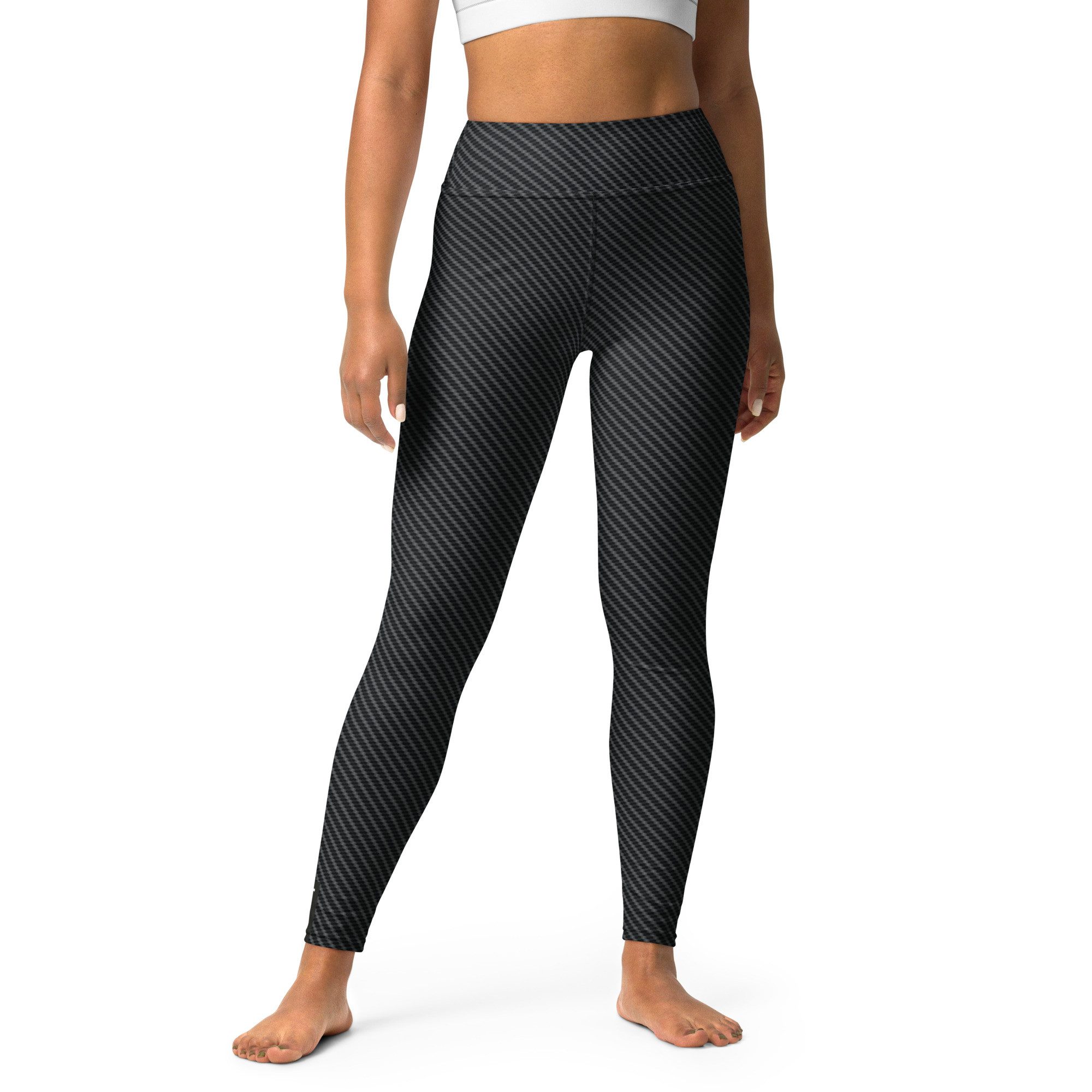 Funktionsleggings Damen High Waist Yoga Leggings Carbon