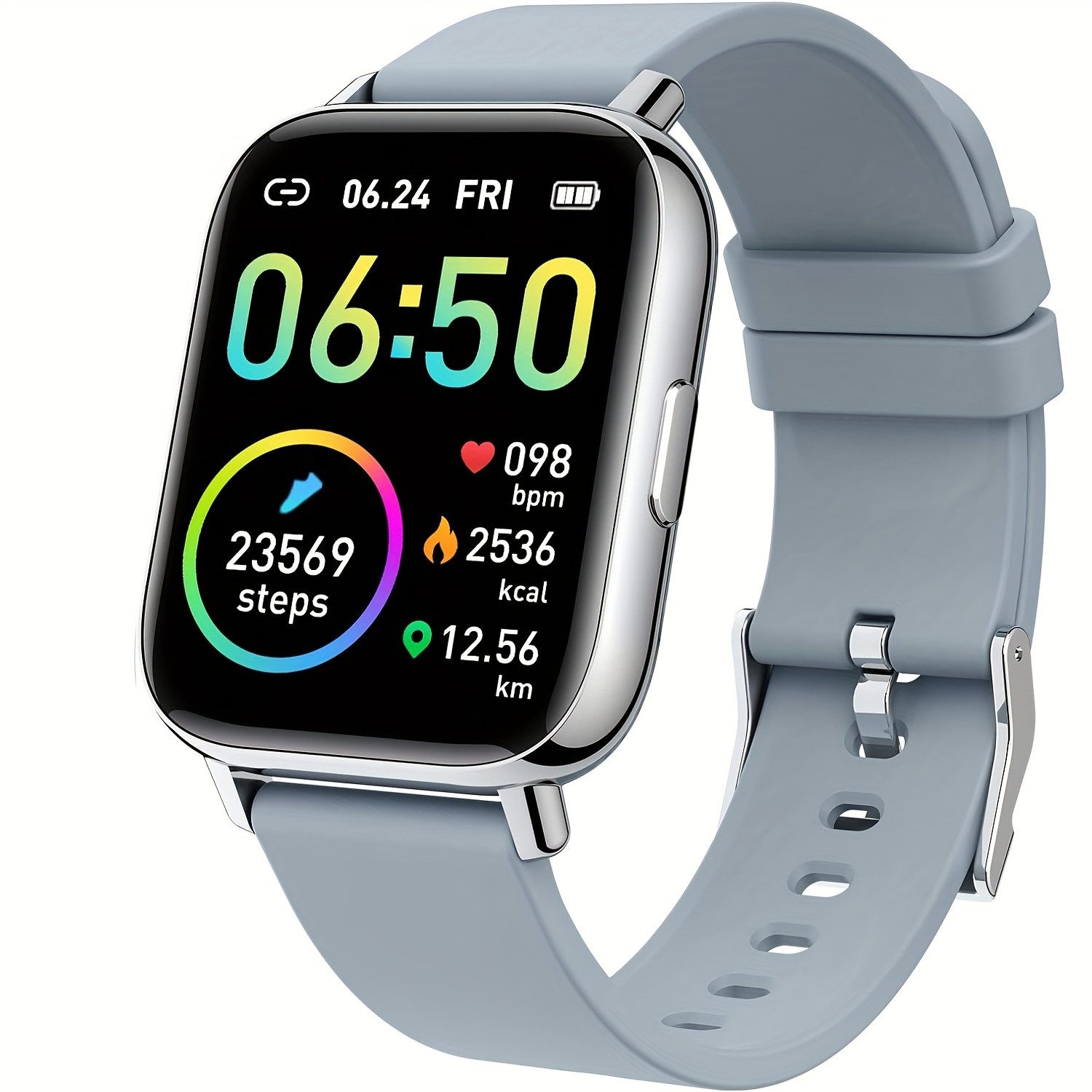 für Herren und Damen, Schrittzähler, Touchscreen Smartwatch