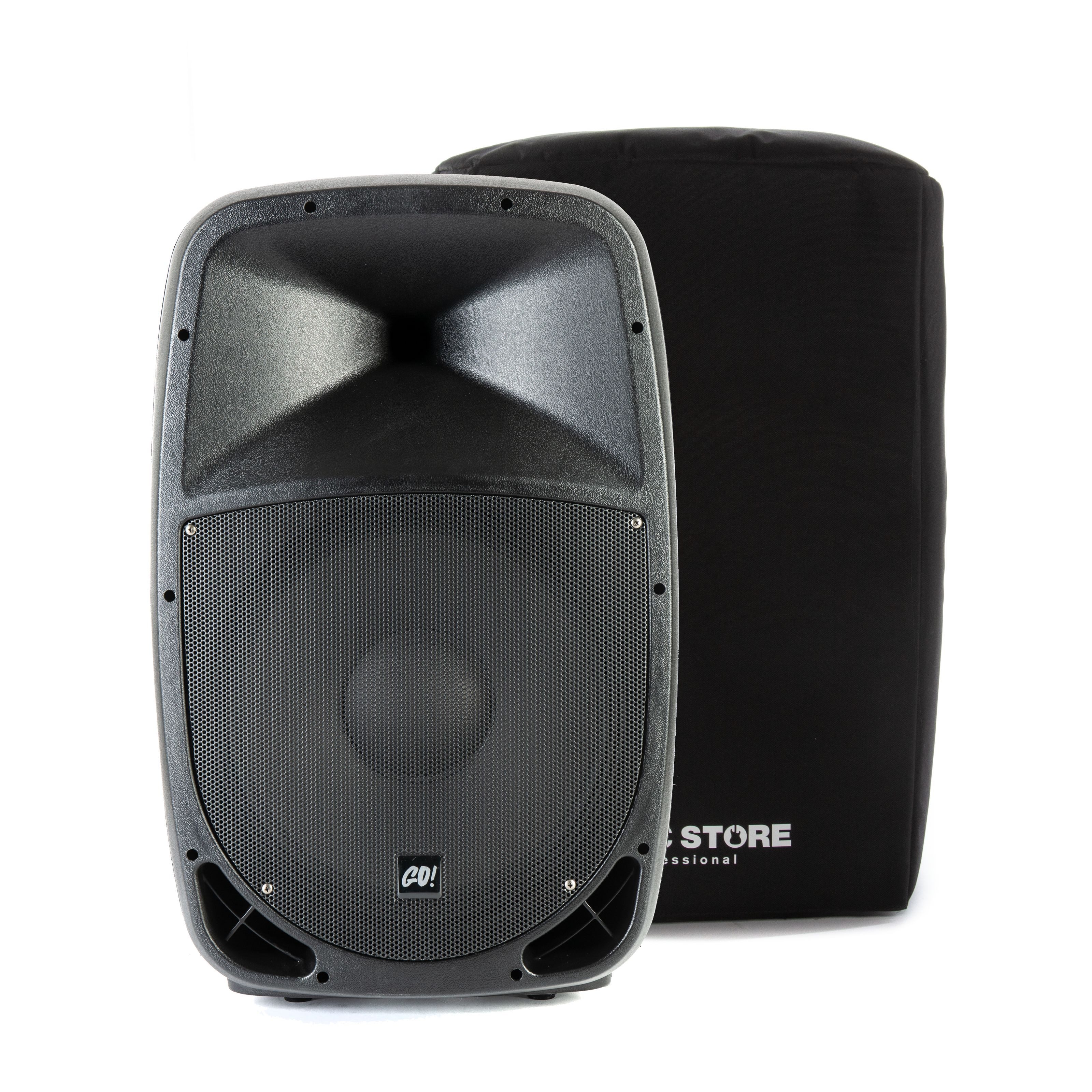 MUSIC STORE Lautsprecher (Passiver Lautsprecher Set, 15 Zoll Lautsprecher, Kunststoffgehäuse)