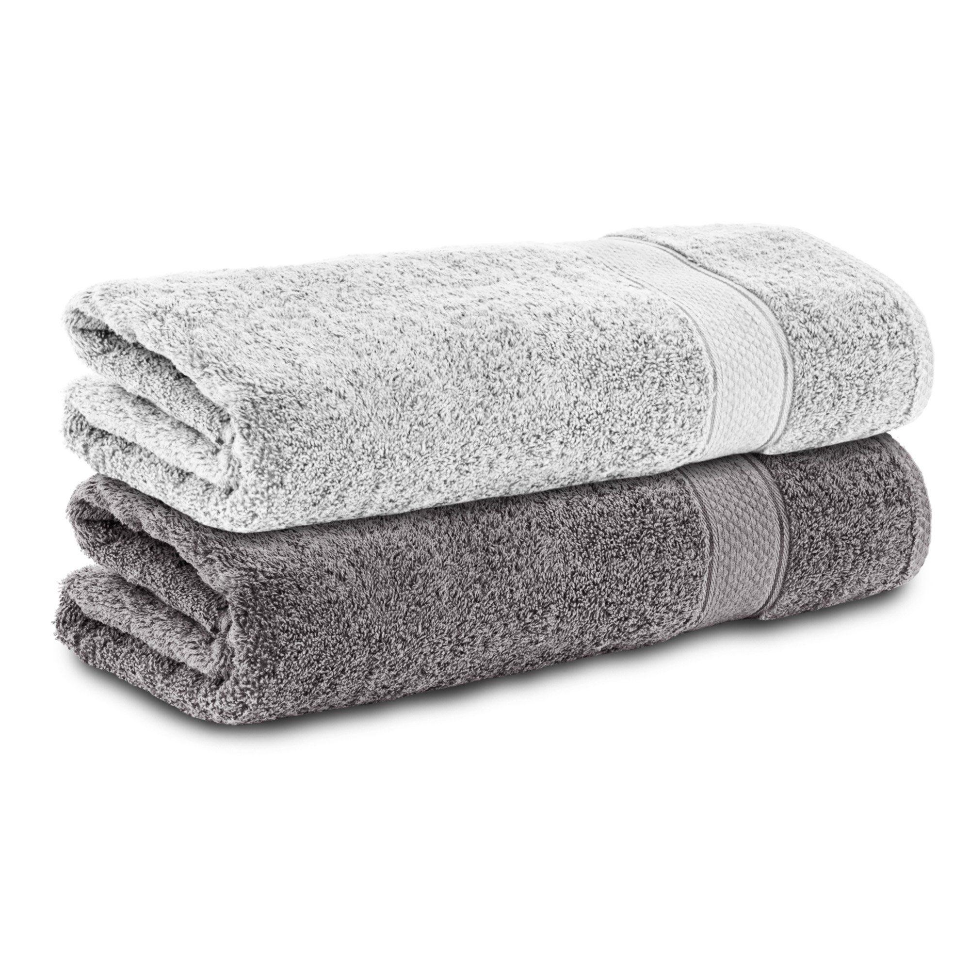 KOMFORTEC Badetücher 100% Baumwolle, 470 g/m² Frottee (2-St), Handtücher 70x140 cm Set, Weich mehr