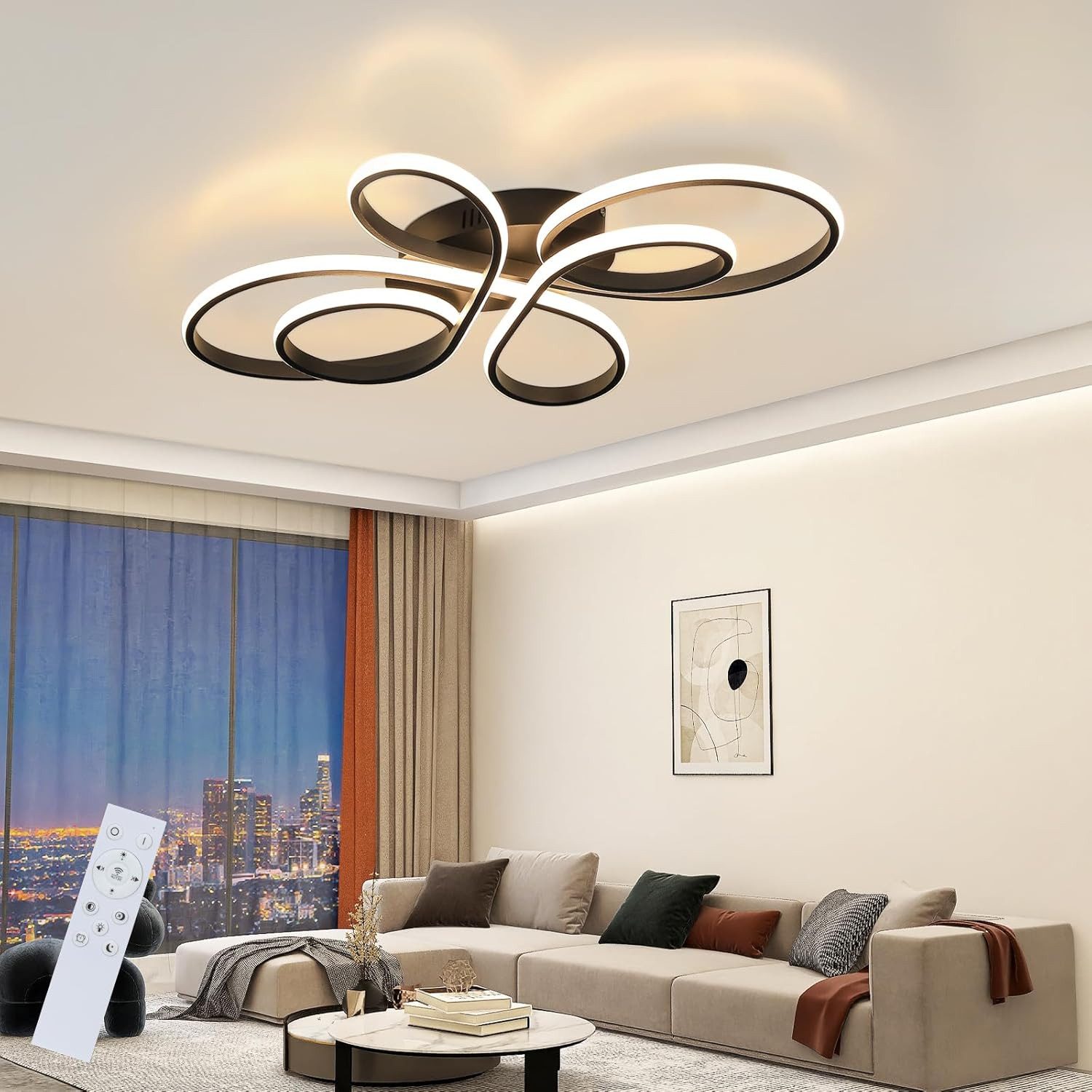 ZMH LED Deckenleuchte Whonzimmer Modern Dimmbar günstig online kaufen