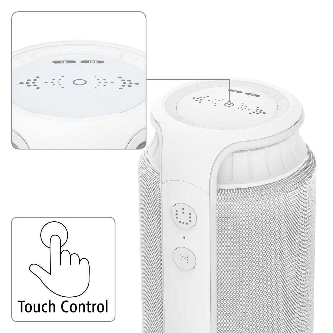 "Pipe 24W 2.0", weiß Bluetooth®-Lautsprecher Bluetooth-Lautsprecher Hama (spritzwassergeschützt)