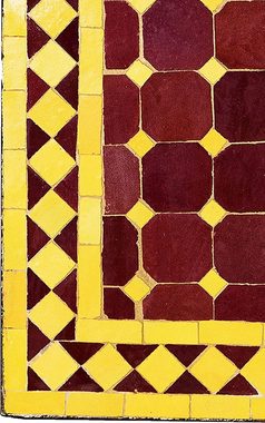 Marrakesch Orient & Mediterran Interior Beistelltisch Mosaiktisch eckig 40cm, Beistelltisch, Gartentisch, Esstisch, Handarbeit