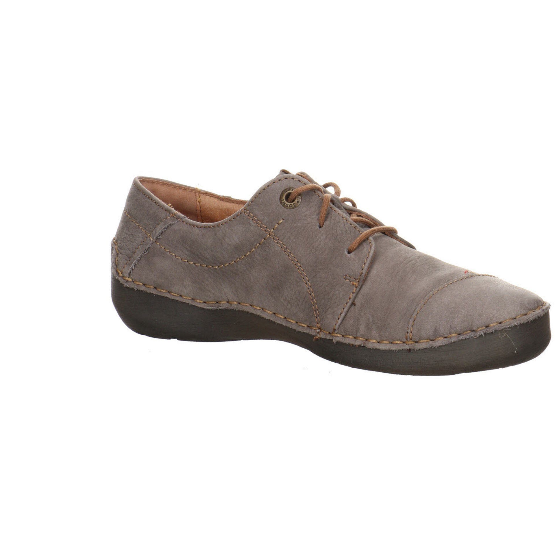 Fergey Schnürschuh grau Josef Seibel 20 Damen Veloursleder Schnürschuh dunkel Schnürhalbschuhe