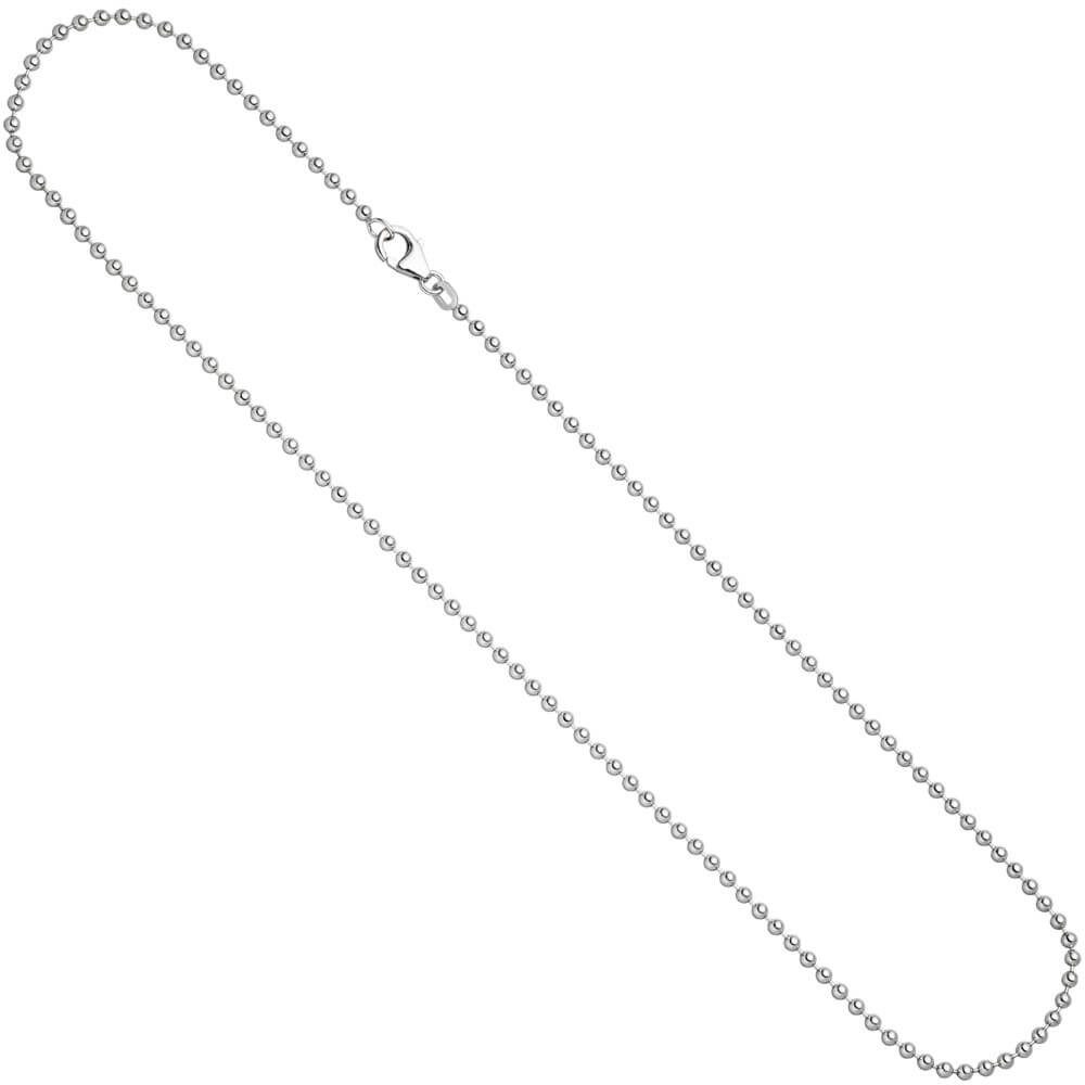 Silberkette 1,4mm Kugelkette aus 925 Silber 45cm