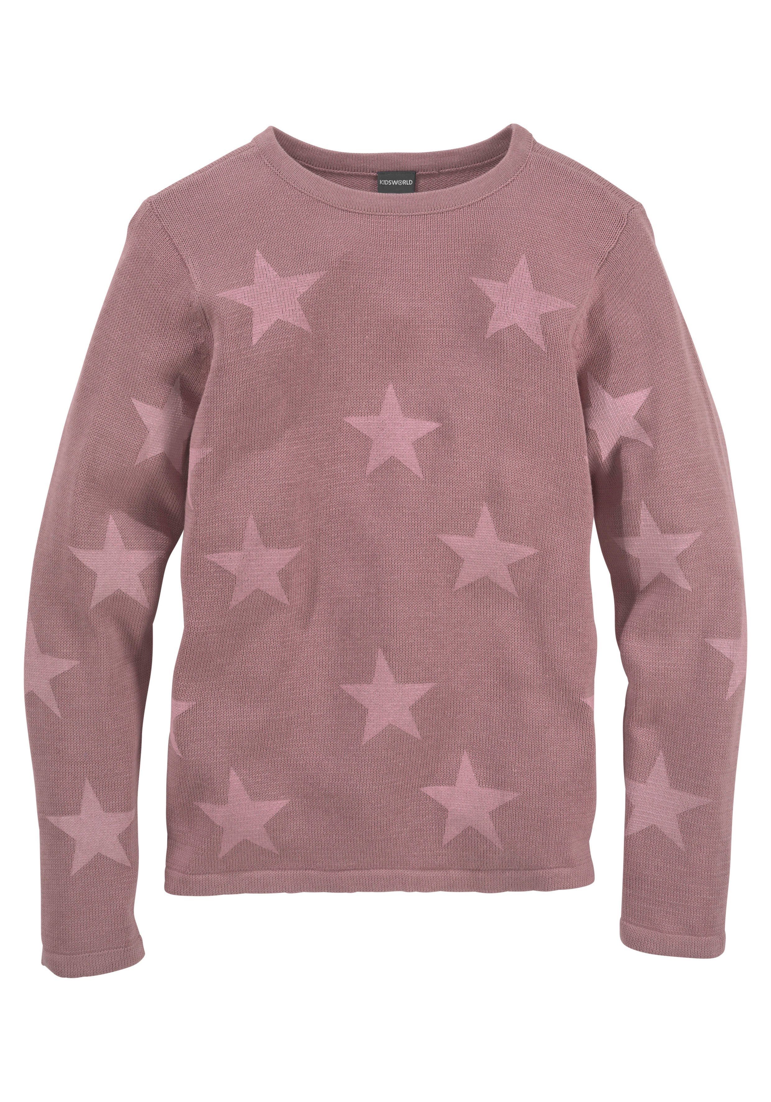 mit Strickpullover Sternen KIDSWORLD Druck -