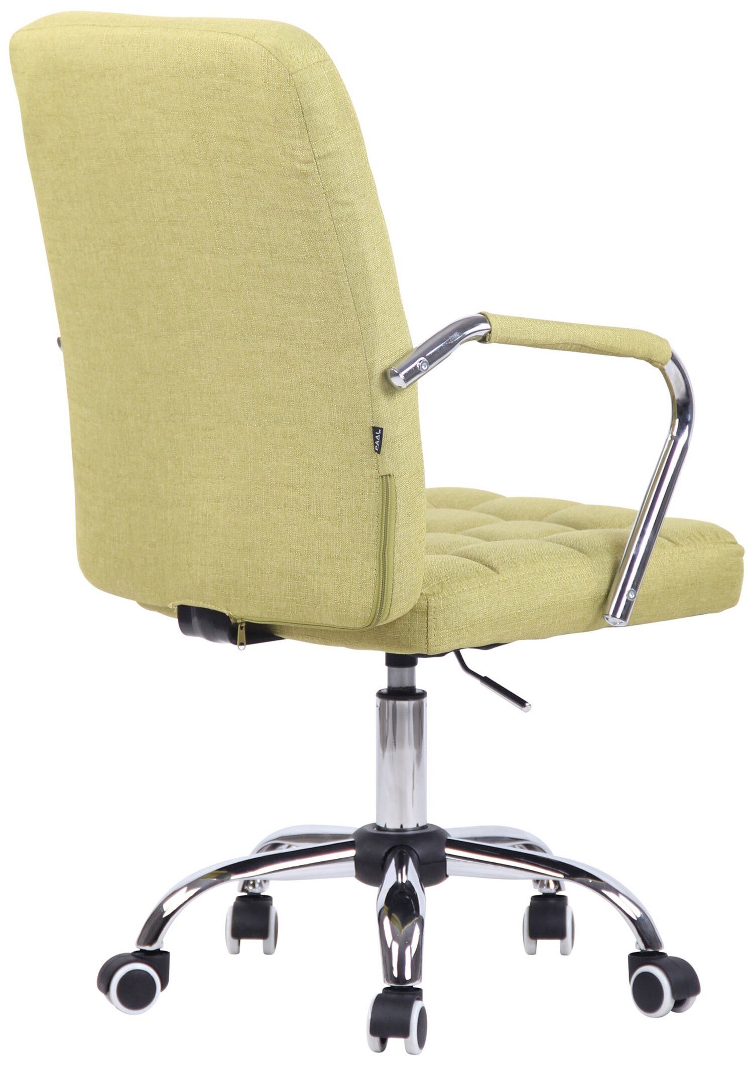 TPFLiving Bürostuhl Tenor drehbar höhenverstellbar 360° Metall chrom mit bequemer Chefsessel, Rückenlehne XXL), Drehstuhl, Gestell: und Sitz: - - Bürostuhl (Schreibtischstuhl, grün Stoff
