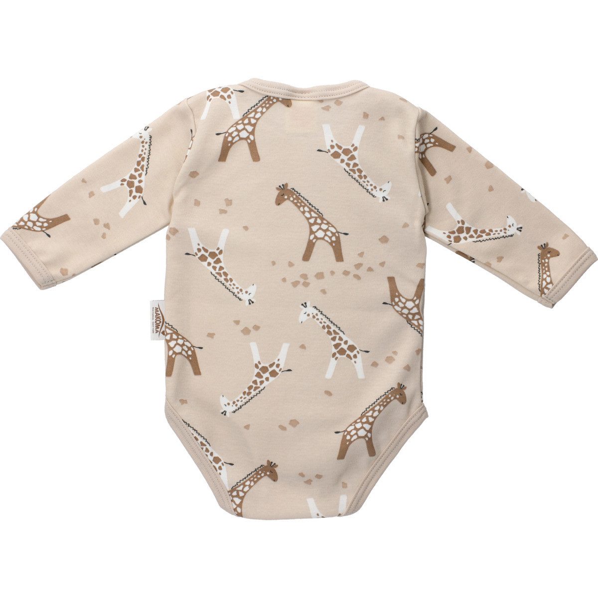 Makoma Langarmwickelbody Giraffe Unisex Kinder (1-tlg) Langarm Einteiler, Body, Longsleeve-Body, Bodysuit, Stretchbody