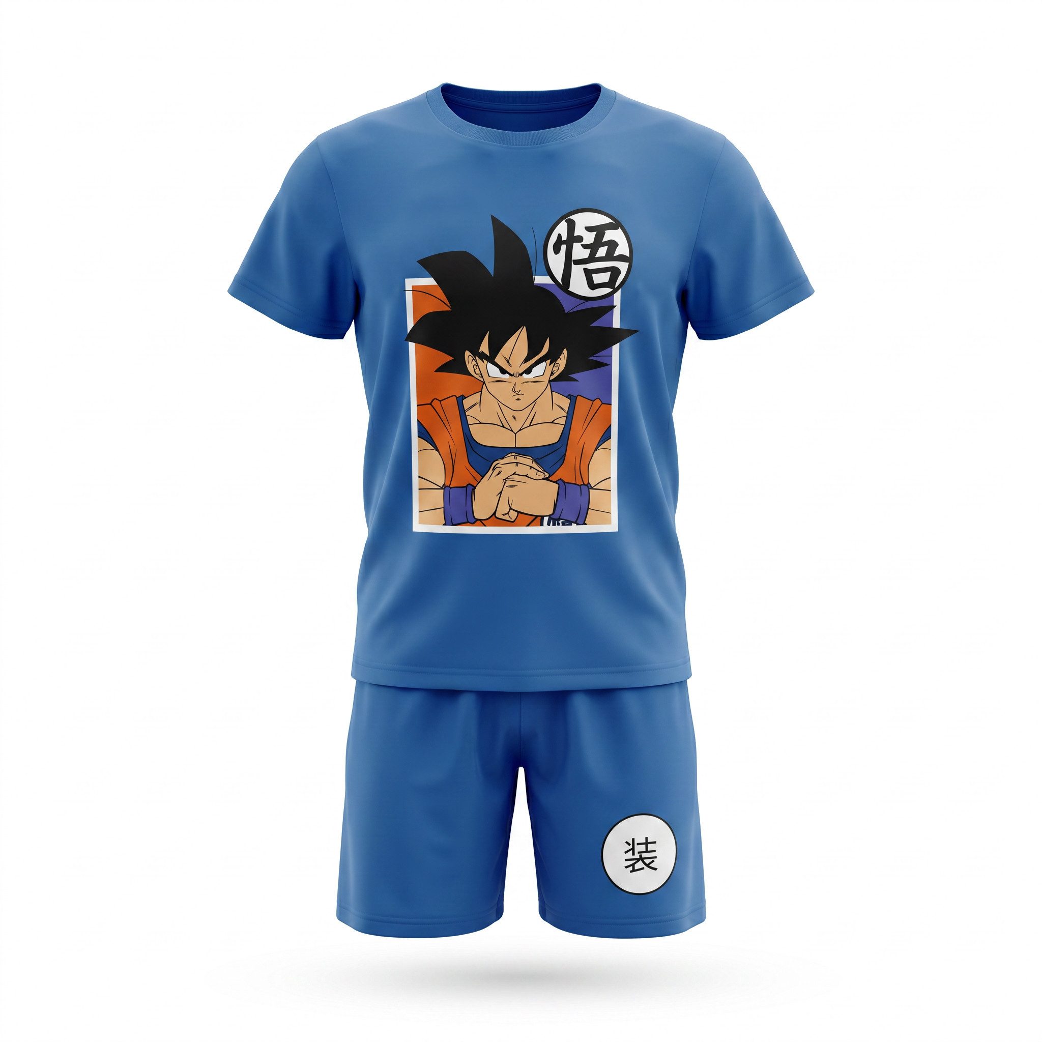 Dragon Ball Schlafanzug Anime Dragon Ball Goku Kinder Schlafanzug Pyjama Shirt Shorts (Packung) Gr. 116 bis 152 - 100% Baumwolle