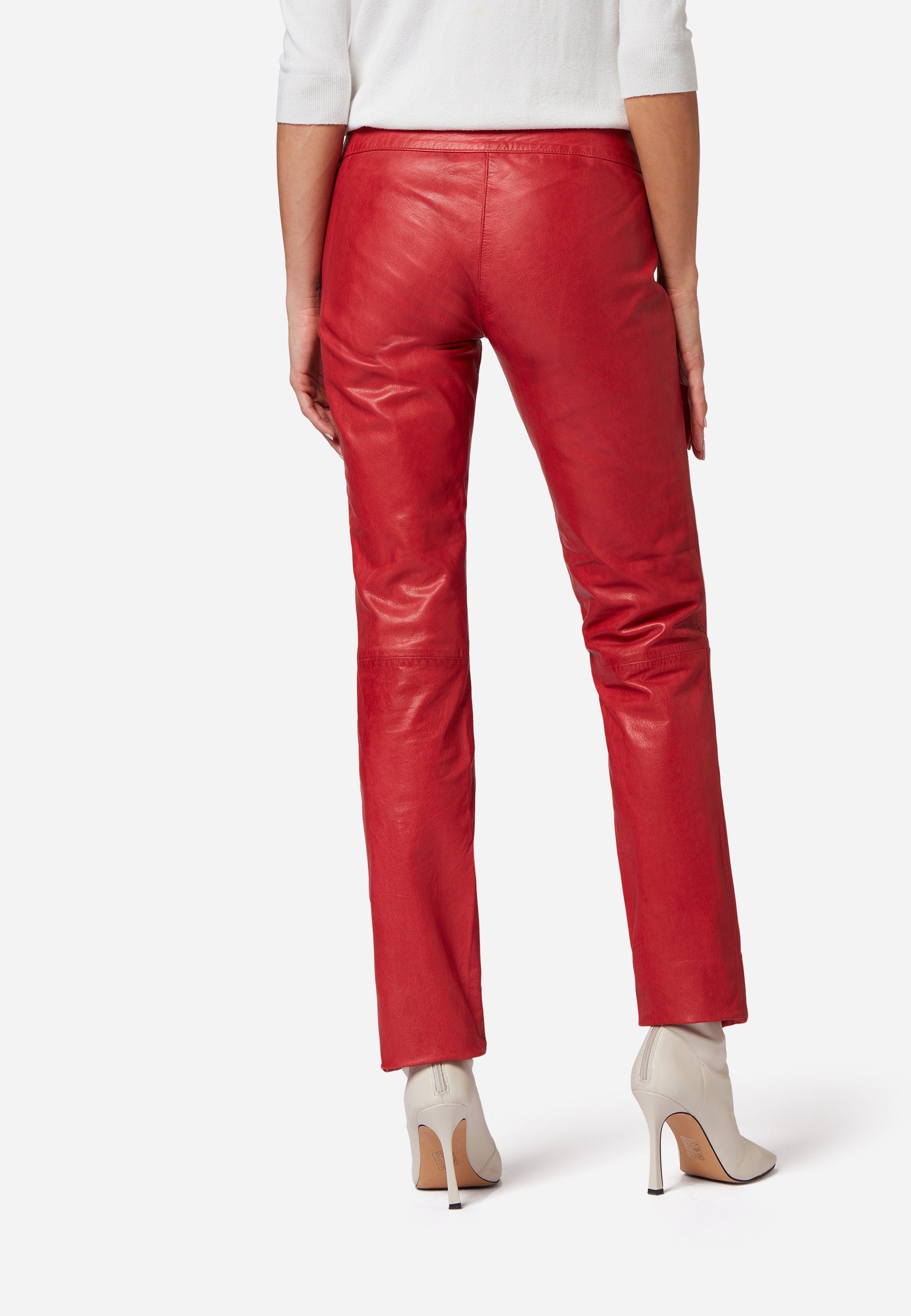 RICANO Lederhose Low Cut Low Waist Lederhose im klassischen Stil