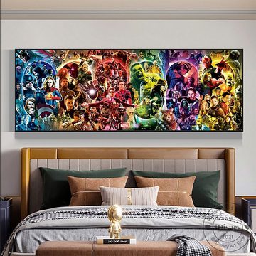 TPFLiving Kunstdruck (OHNE RAHMEN) Poster - Leinwand - Wandbild, Avengers - Endgame - Science-Fiction - Avengers Ende Videospiel - (Leinwand Wohnzimmer, Leinwand Bilder, Kunstdruck), Leinwand bunt - Größe 20x60cm