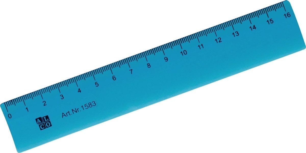 ALCO Lineal Lineal flexibel 16cm blau