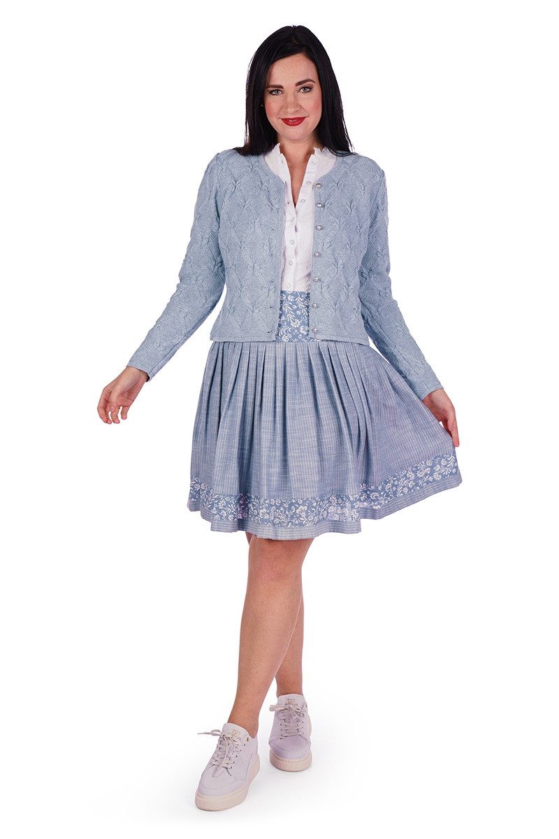 Berwin & Wolff Trachtenjacke Trachten Strickjacke - HEINRIKA - eisblau