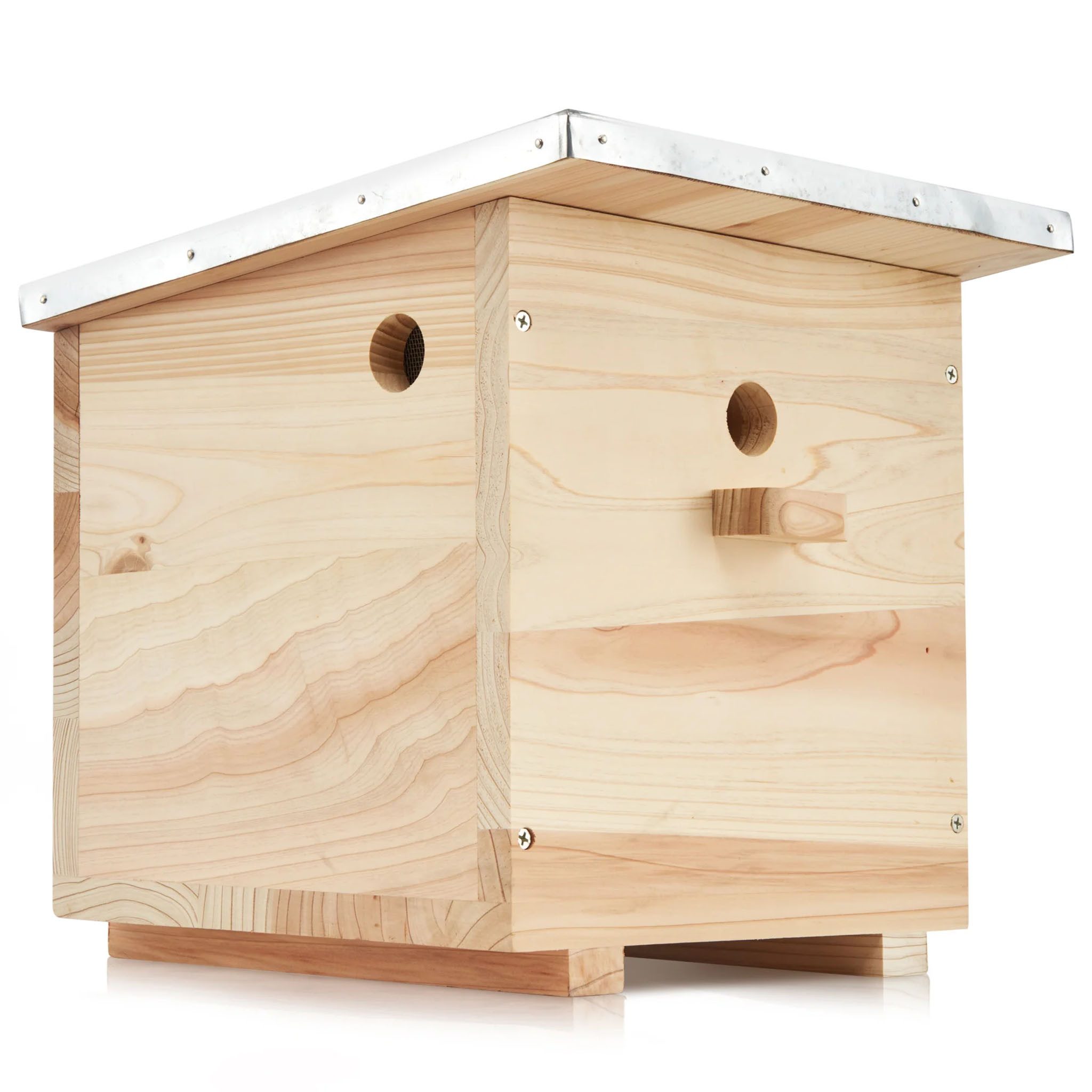 BEESI Insektenhotel Hummelhaus groß, (Packung, 1-St., inkl. Nistmaterial I Kapok, Nistkarton, Holzspäne), 32T x 26,8B x 31,5H cm
