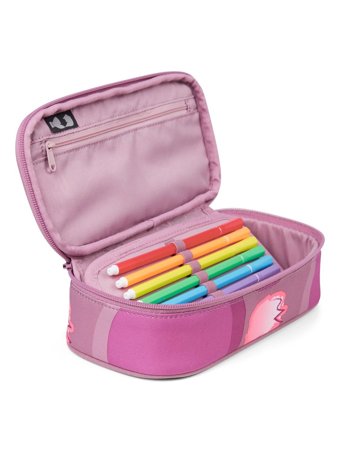 Satch Federmäppchen Schlamperbox, (2-tlg), inklusive Geodreieck und Stundenplan